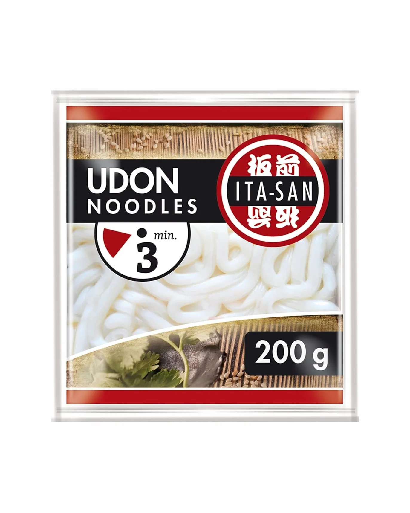 ITA-SAN Fideos Udon cocidos vegetariano 30 x 200 g
