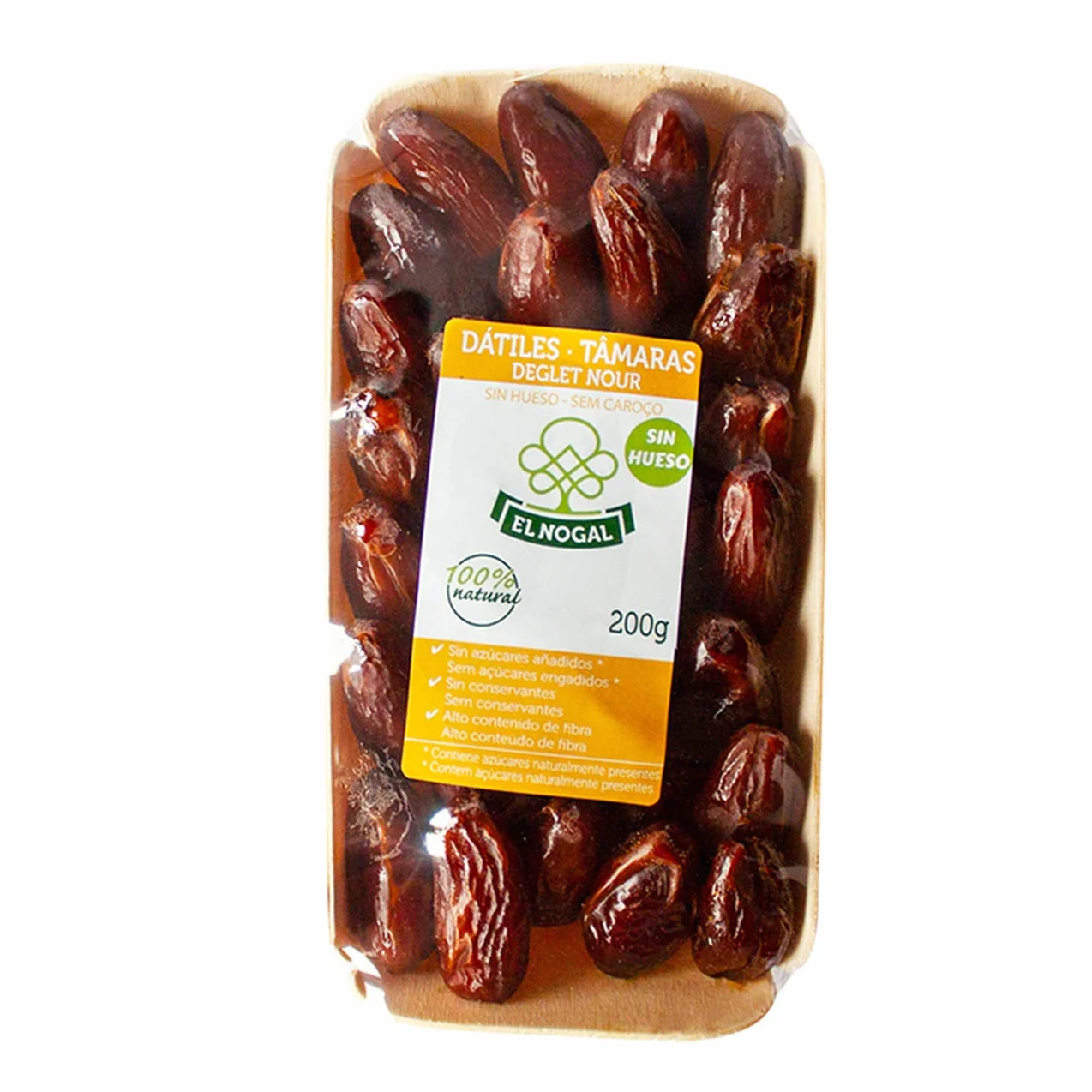 EL NOGAL Frutas Deshidratadas Dátiles Sin Hueso Bandeja, 200 G