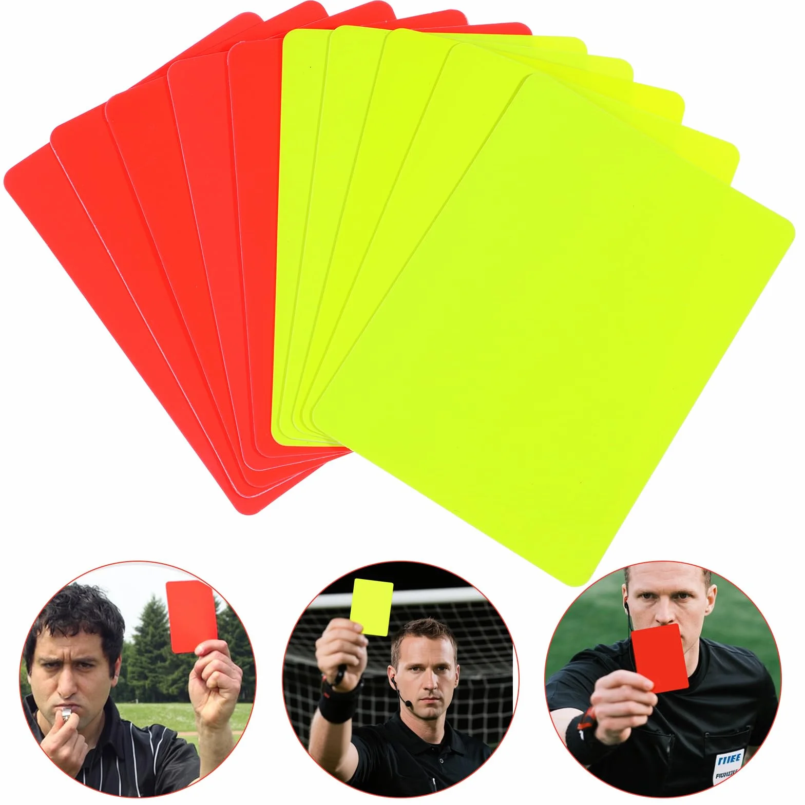 Cobee 10 tarjetas de árbitro rojas y amarillas para fútbol