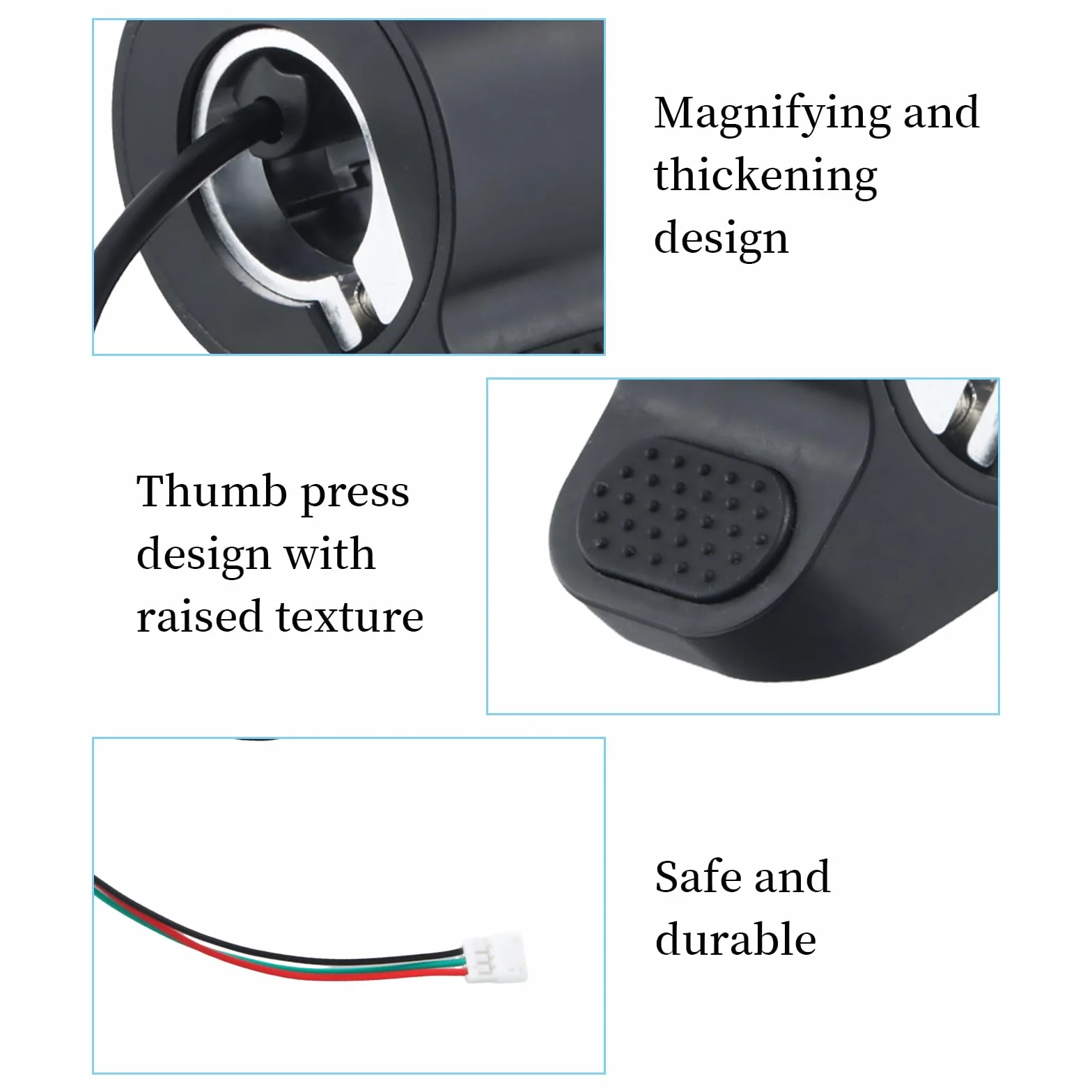 Acelerador universal para Xiaomi M365, patinete eléctrico, negro
