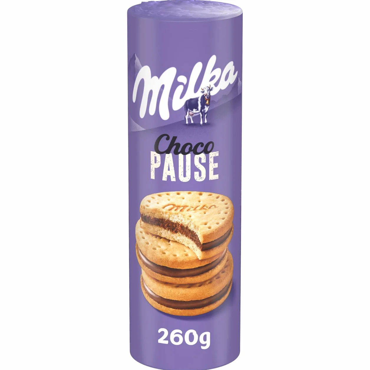 Milka Choco Pause Galletas Rellenas de Crema de Chocolate, 260 g