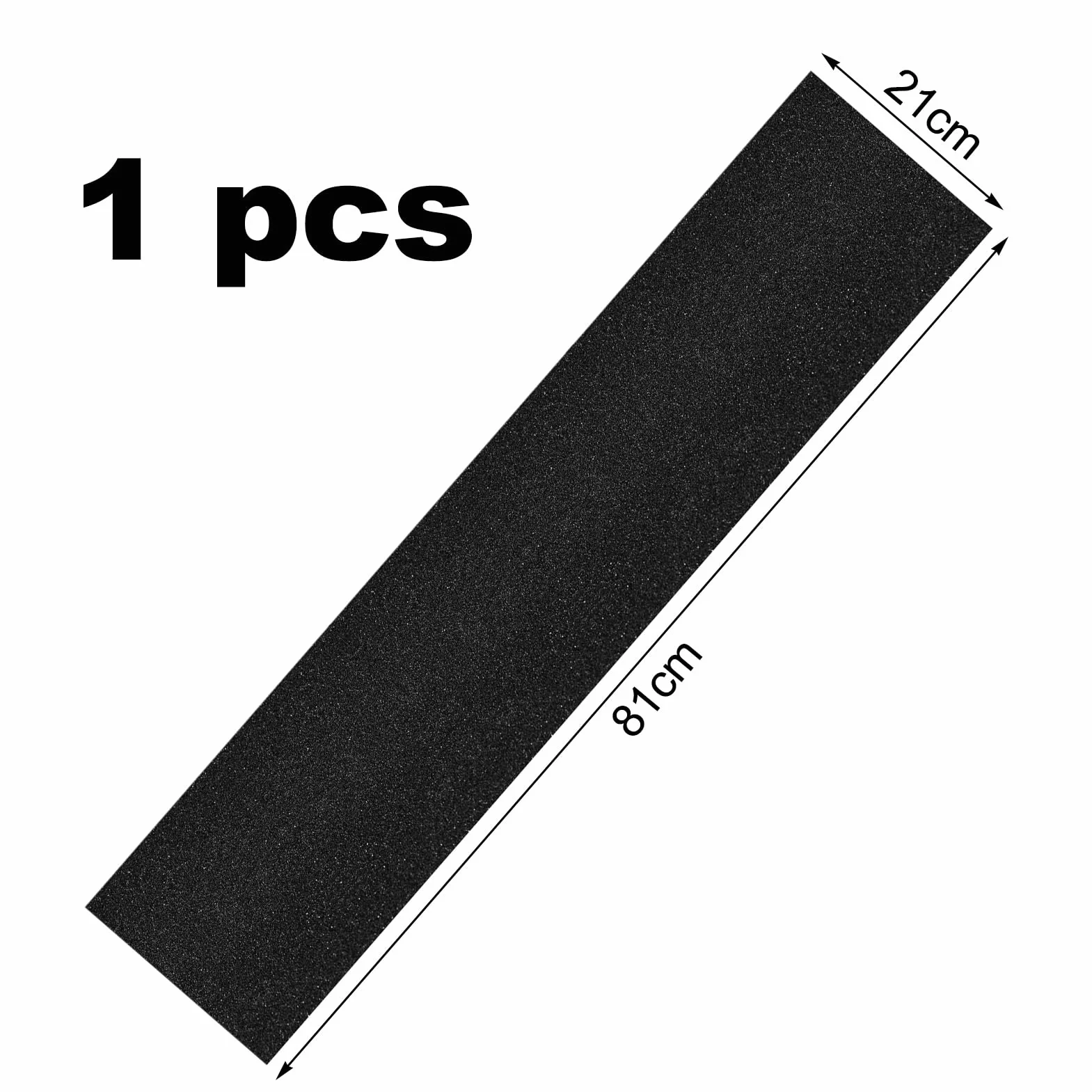 Cinta adhesiva de agarre para monopatín 81x21cm autoadhesiva Negro