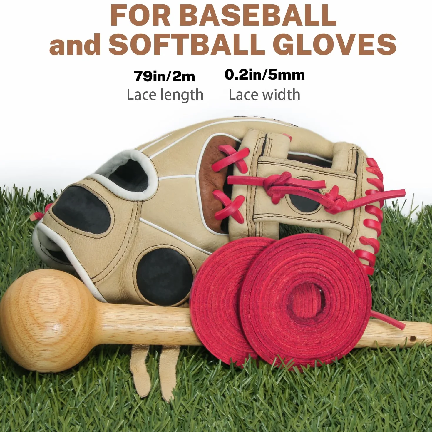 Kit de reparación de guantes de béisbol y sóftbol con cordones de cuero y aguja
