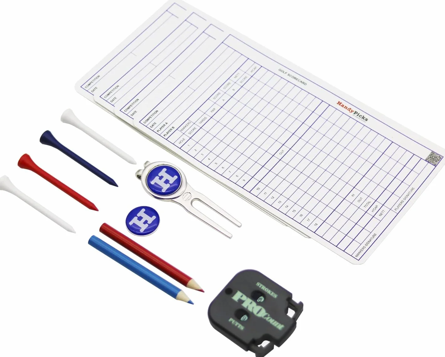 Handy Picks Funda de Cuero para Tarjetas de Puntuación de Golf