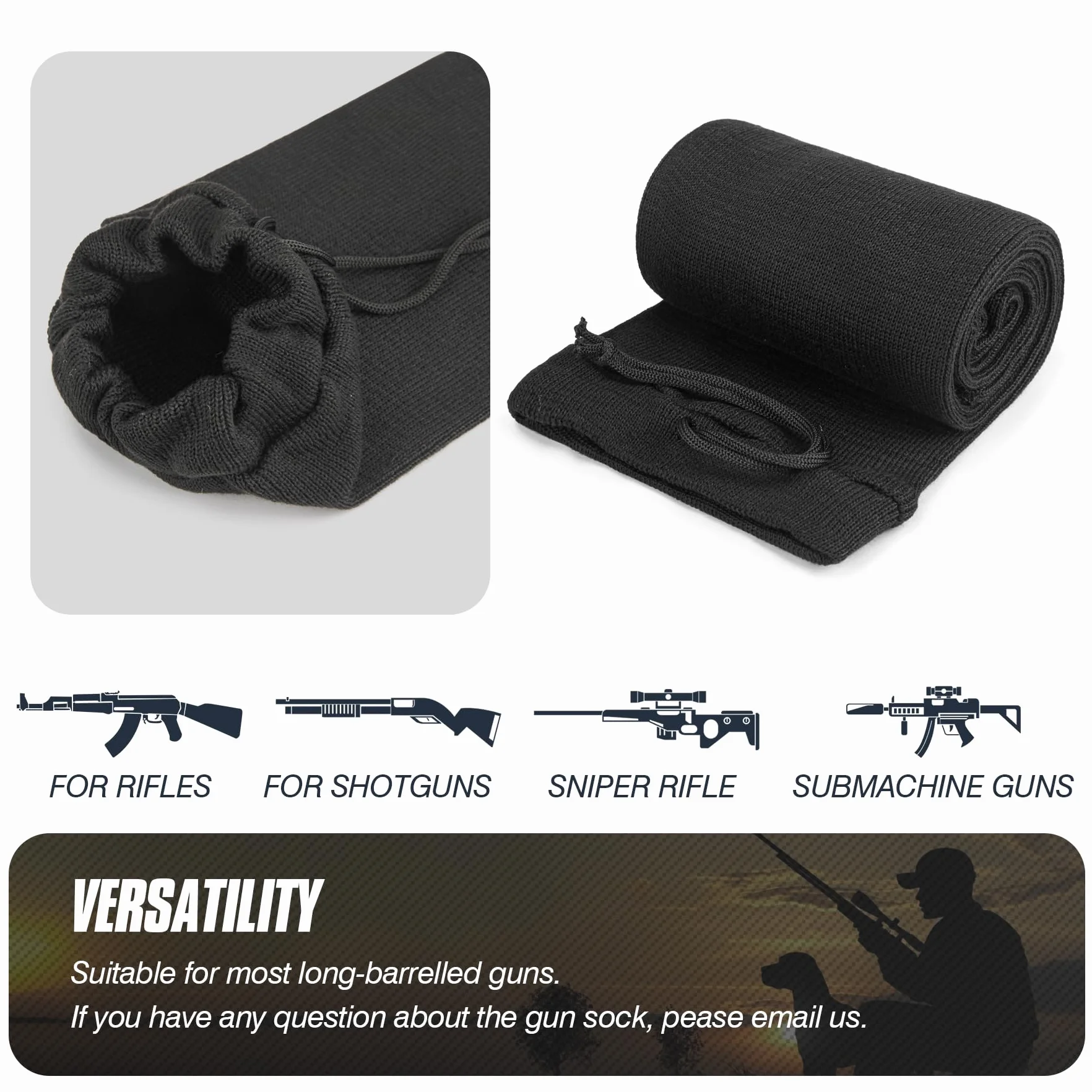 VicBre Funda para Rifles y Escopetas con Visores Silicona Tratada 119,4 x 15,2 cm
