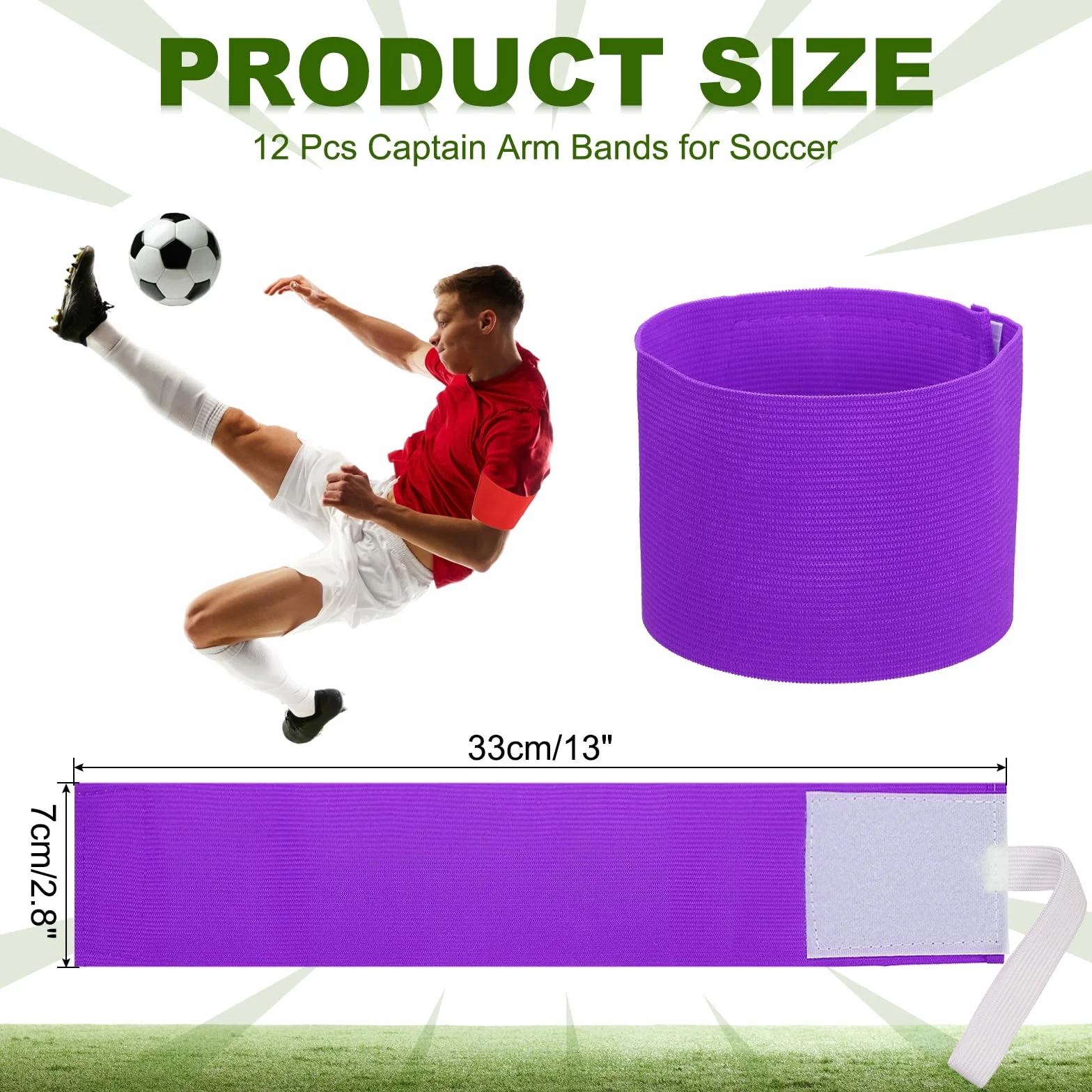 PATIKIL Brazalete de capitán de fútbol, bandas elásticas para el brazo, entrenamiento de equipo