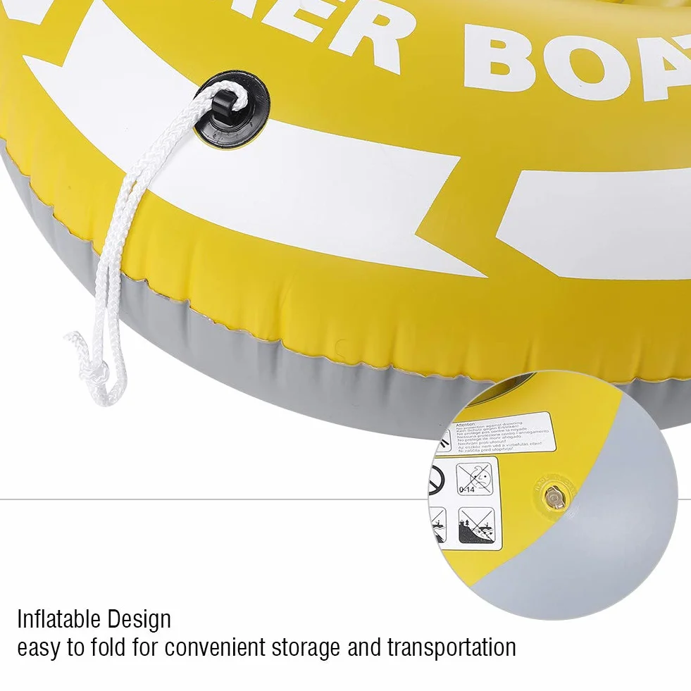 HERCHR Barco de Pesca Inflable, Canoa de Kayak Inflable de Servicio Pesado