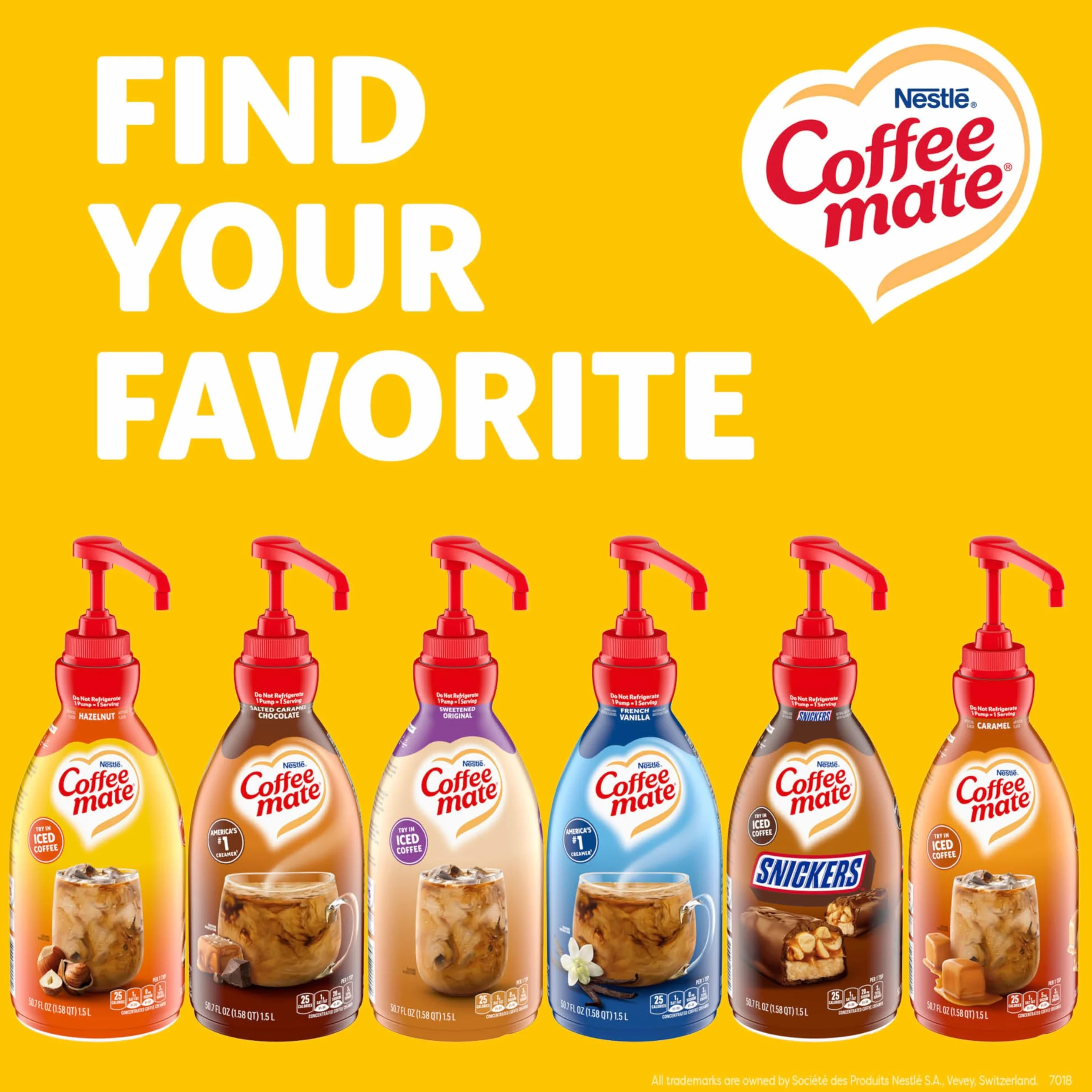 NESTLE COFFEE-MATE Coffee Creamer Hazelnut 1.5L Liquid Pump Bottle Pack of 2
