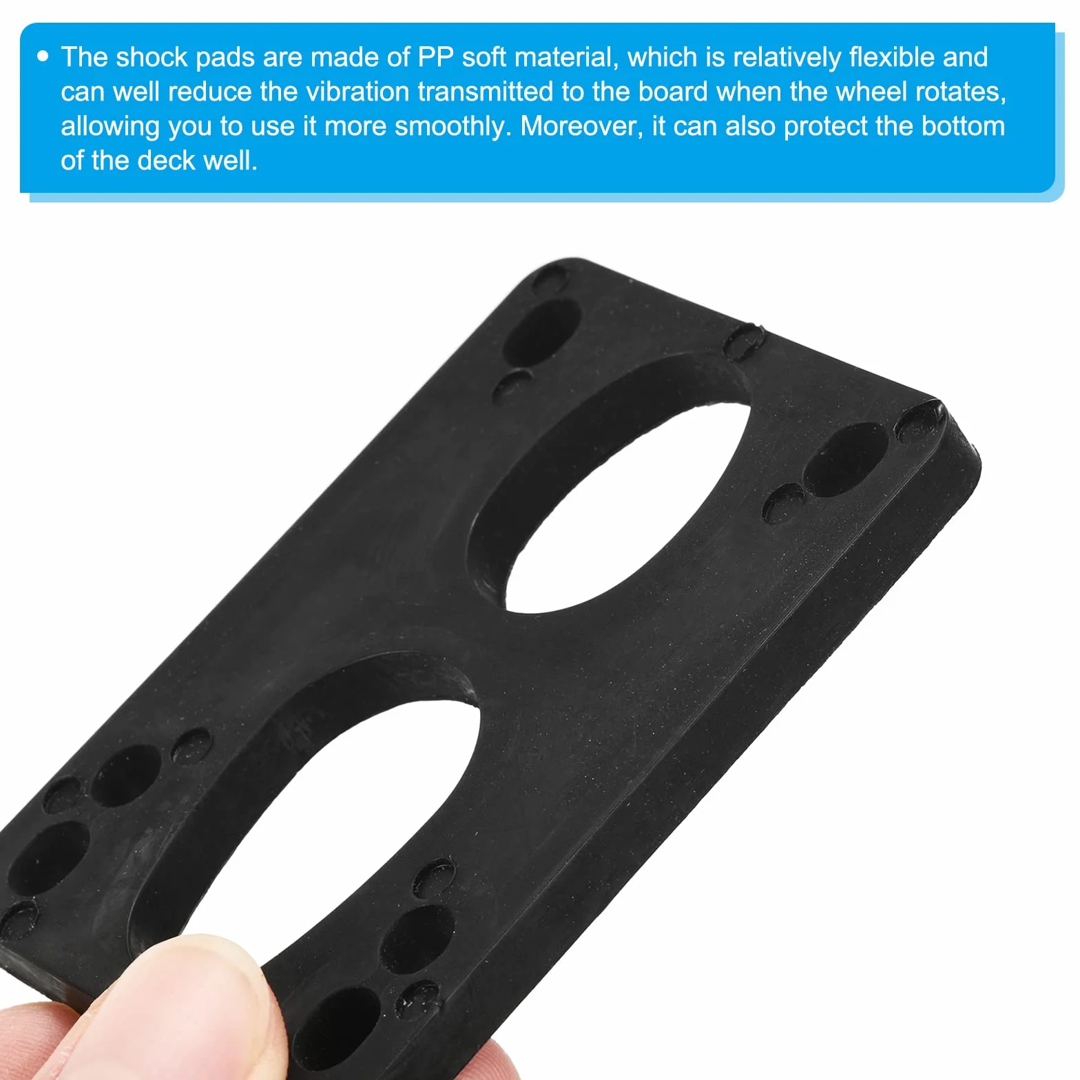 PATIKIL Patineta Almohadillas Elevadoras Juego, 2 Paquete 6mm, Negro