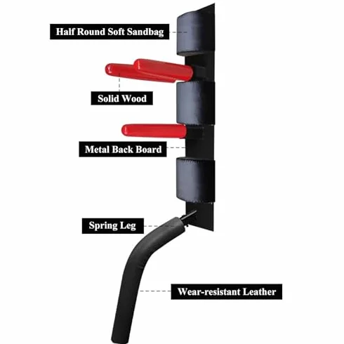 Maniquí de entrenamiento Wing Chun para pared, pila de madera para artes marciales y kung fu