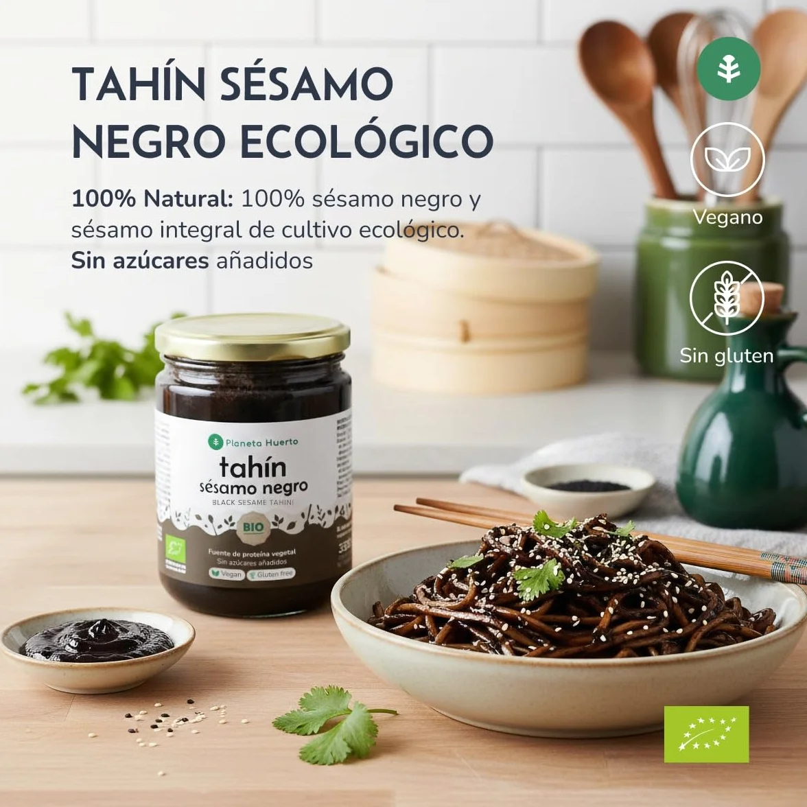 Tahín Sésamo Negro ECO Planeta Huerto 350 g