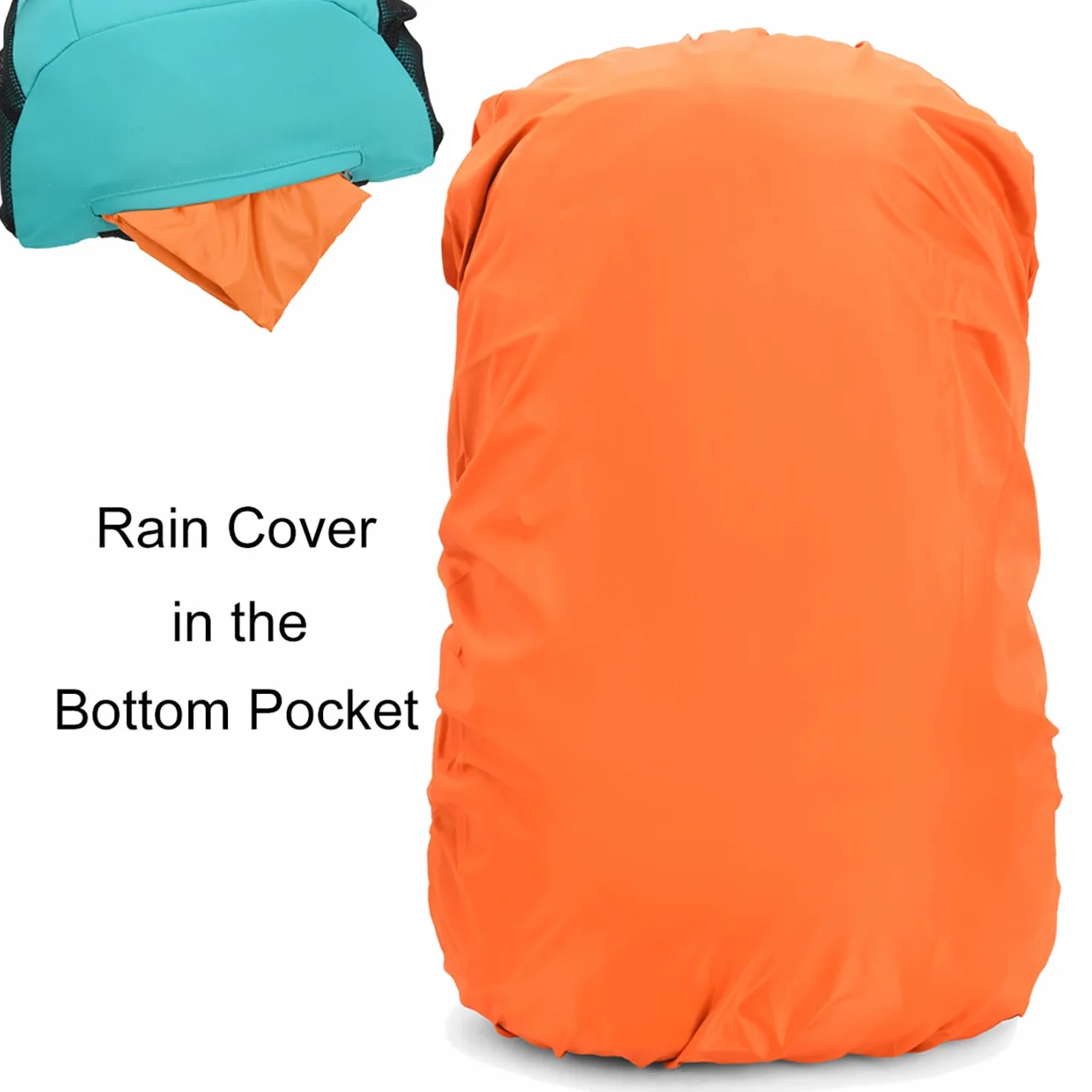 Bseash Mochila de senderismo impermeable 40L con cubierta de lluvia para viaje