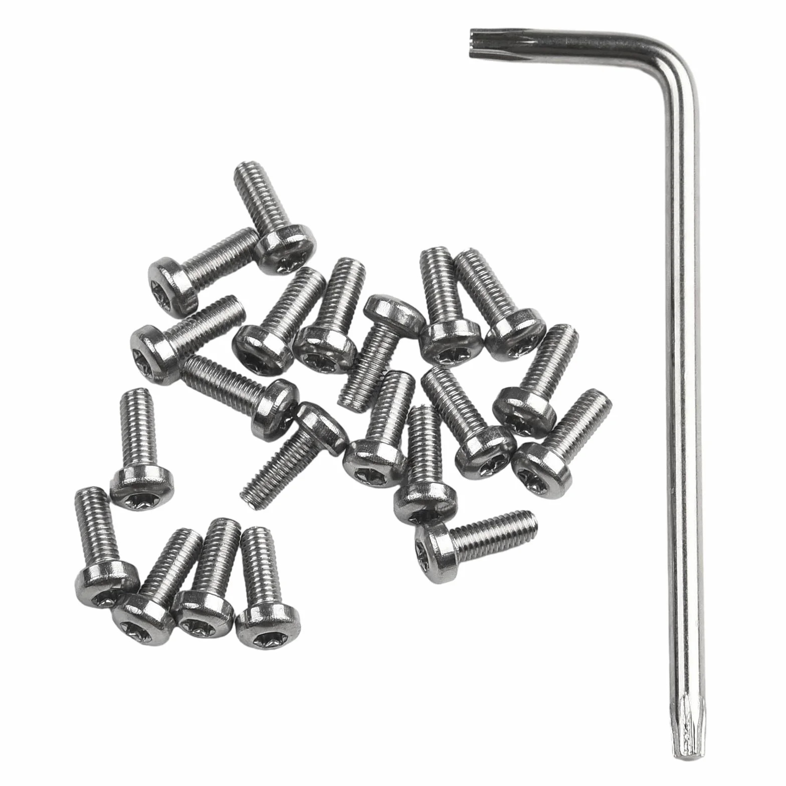 Kit de accesorios de acero plateado para Xiaomi M365 Pro scooter eléctrico, cubierta inferior de batería, 21 tornillos M3 con llave