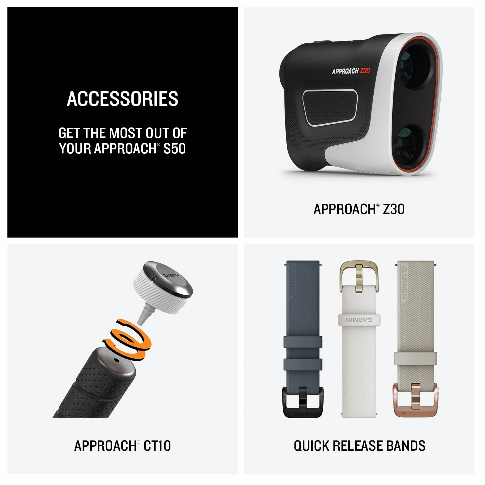 Garmin Approach S50 Reloj Inteligente GPS Golf Pantalla AMOLED Bisel Aluminio Correa Nailon