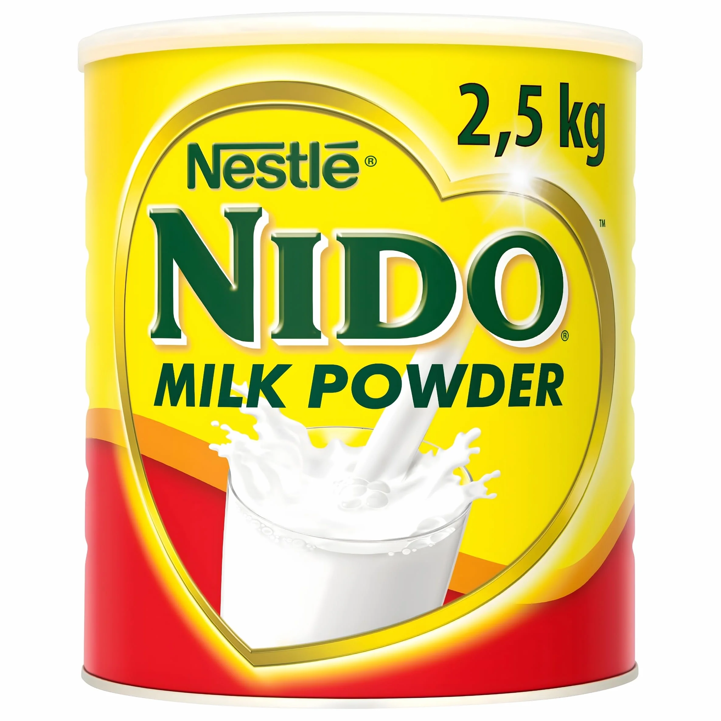 Nestlé NIDO Leche en Polvo Entera Instantánea 2,5kg Alto Contenido en Proteínas y Calcio