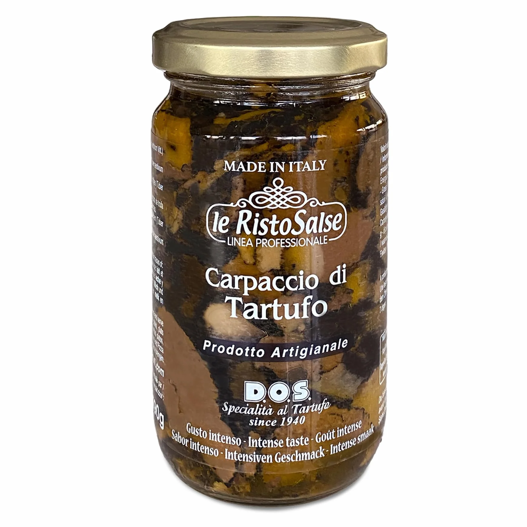 Carpaccio de Trufa 190g | Trufa en Rodajas Artesanal | Sin Gluten | Hecho en Italia | Tartufata