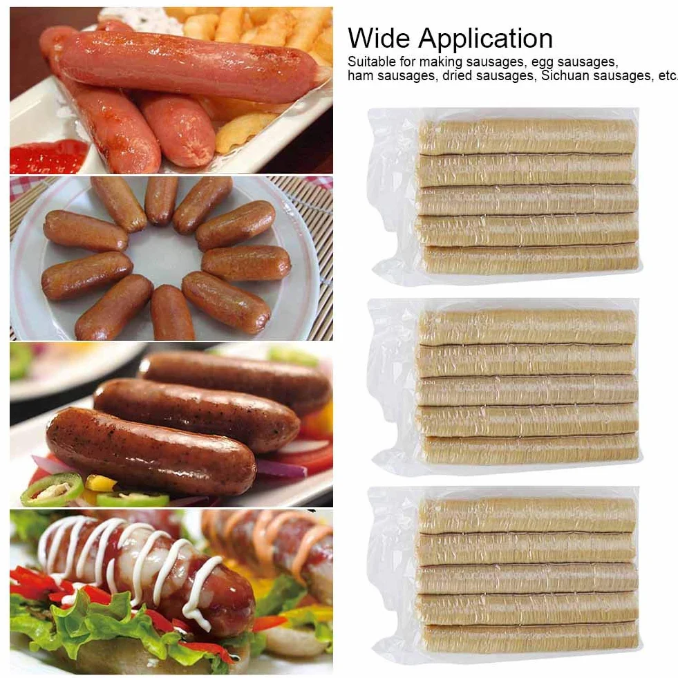 Tripas para Salchichas de Colágeno 15PCS 15m 30mm Accesorios Cocina