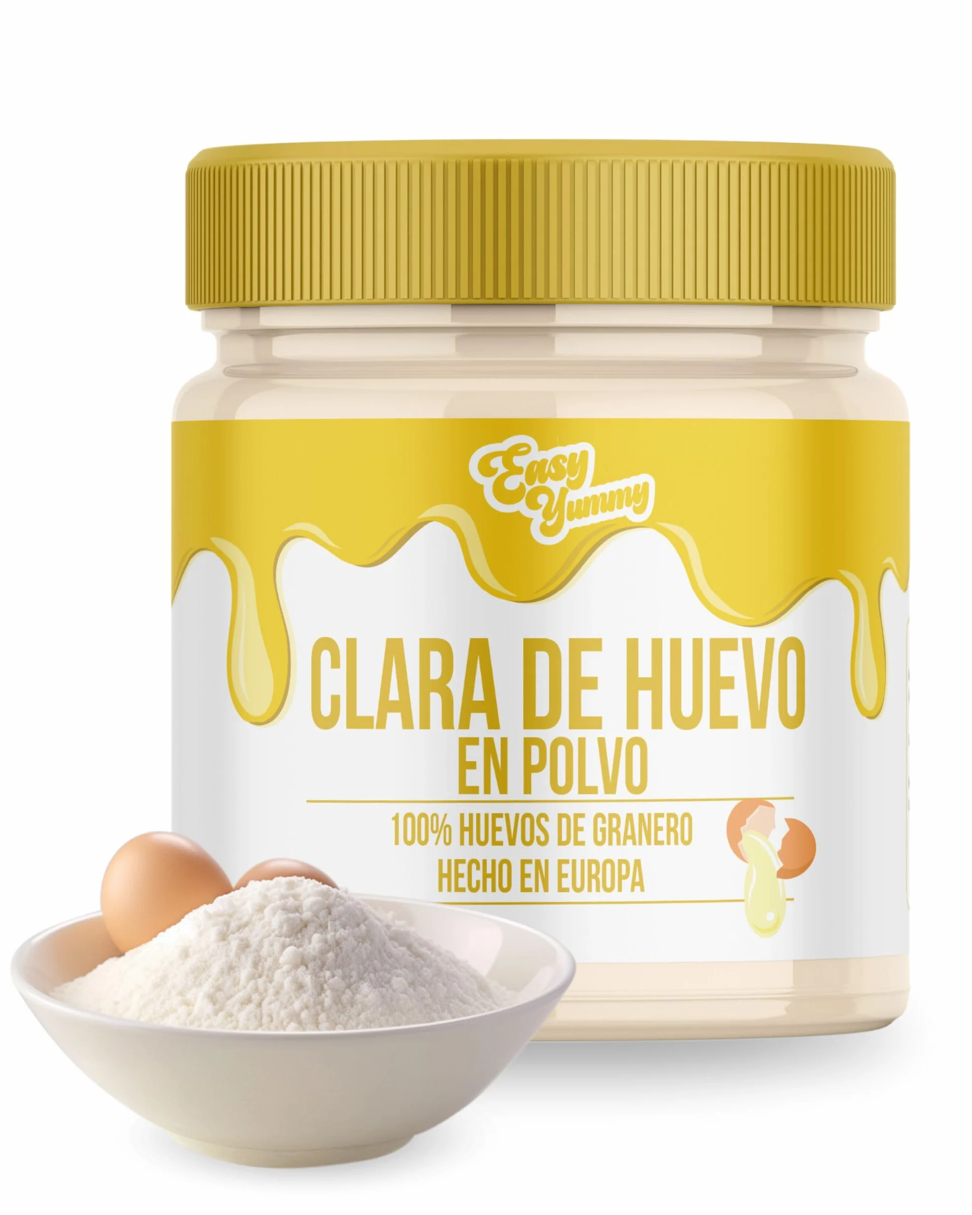 EASY YUMMY - Clara de huevo en polvo para repostería (500 kg), 100% Huevos en polvo