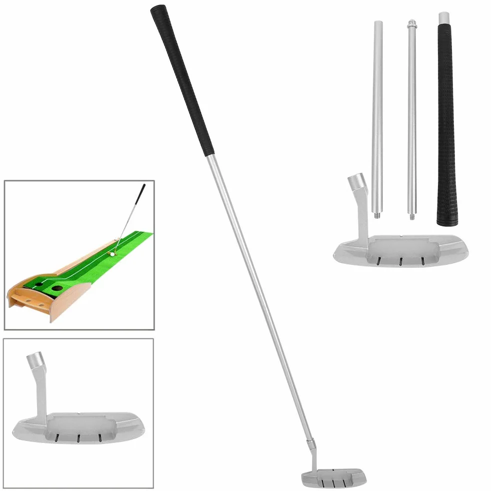 Putter Plegable de Cuatro Secciones 89 cm para Golfistas Diestros o Zurdos Accesorio de Entrenamiento