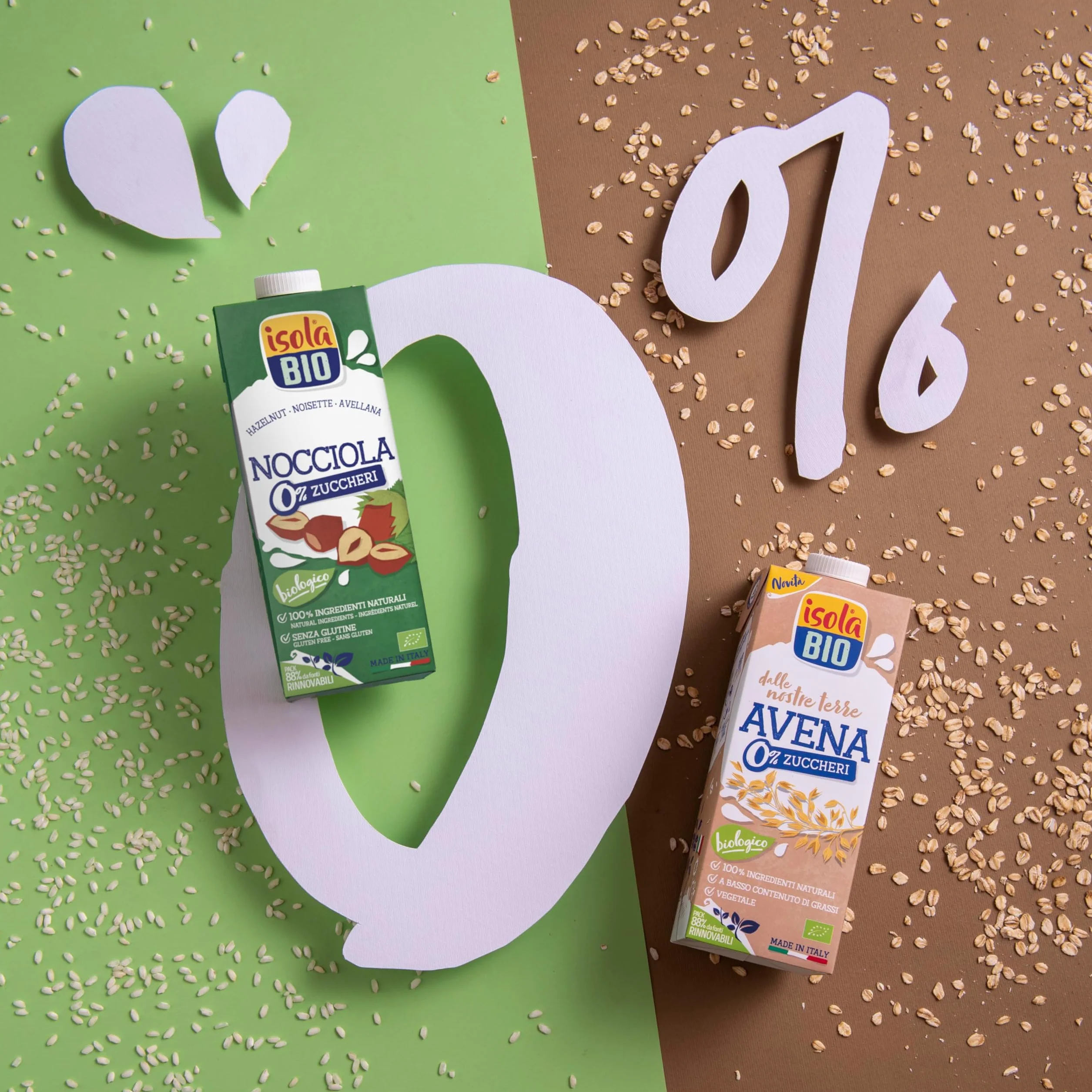 ISOLA BIO Bebida Ecológica Vegetal de Avellanas Pack 6 x 1 L Sin Azúcar Añadido Sin Lactosa Vegano