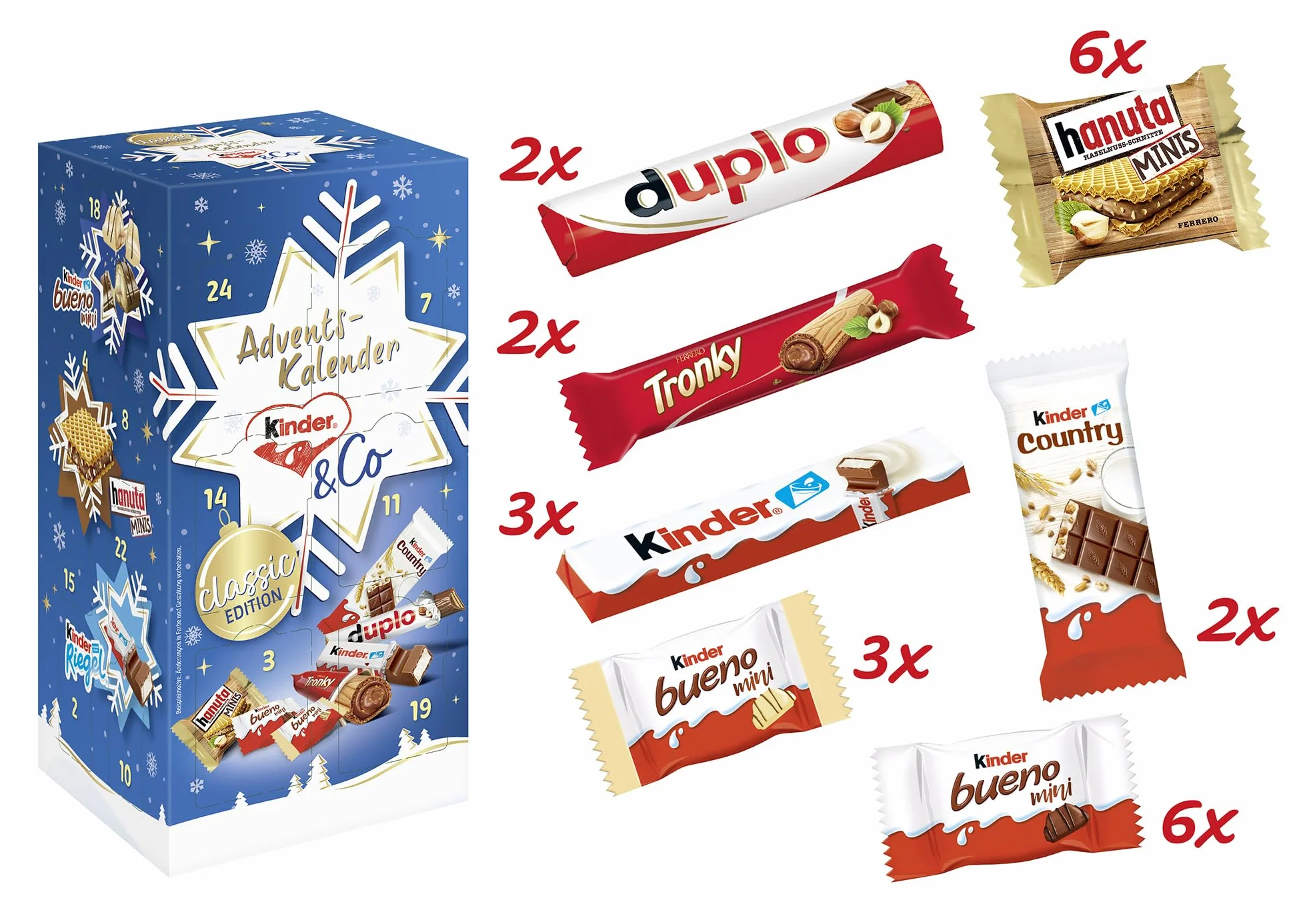 Ferrero Calendario de Adviento con Chocolate 295 g