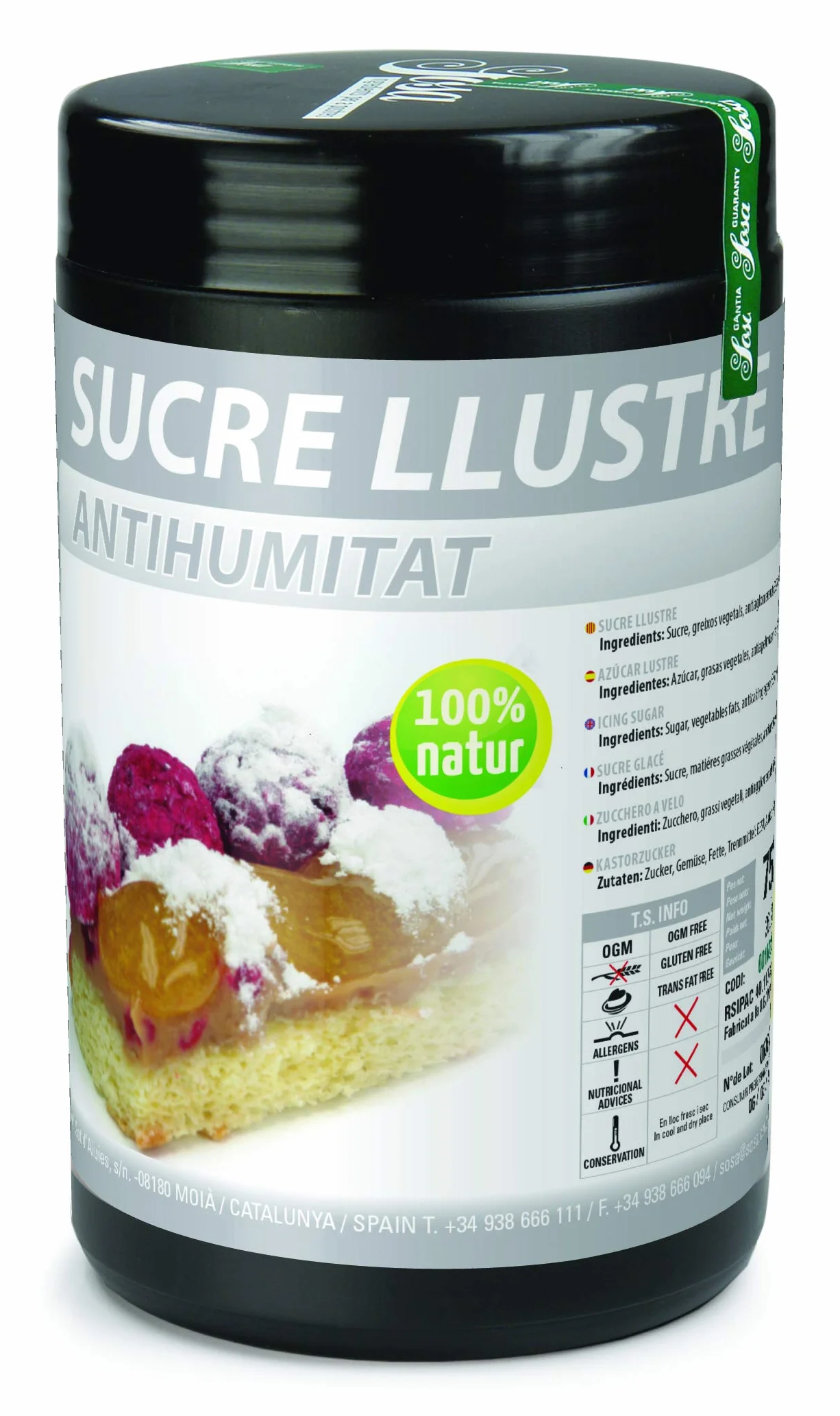 Sosa - Azúcar glaseado antihumedad (resistente a la humedad) - 750 g