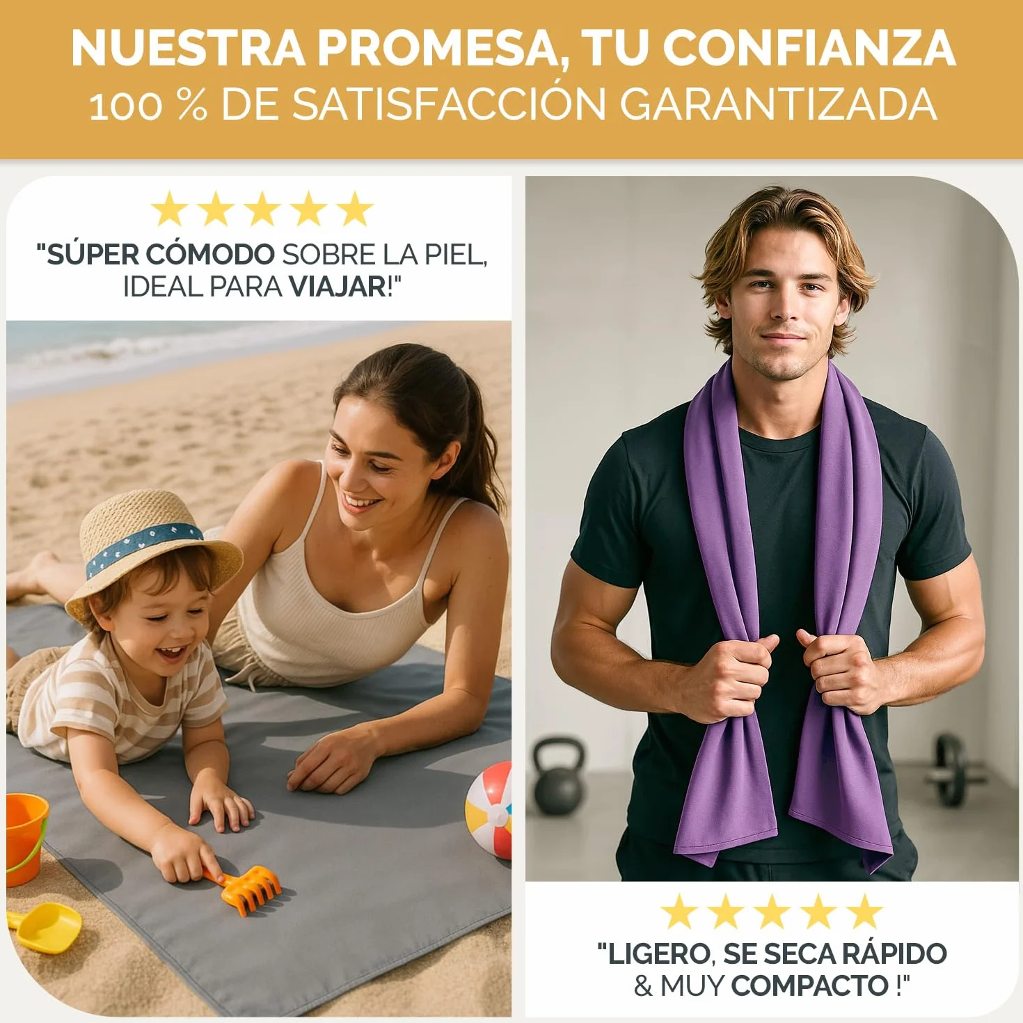 Blumtal Toallas de Microfibra 80x40 cm Secado Rápido Gimnasio Rojo