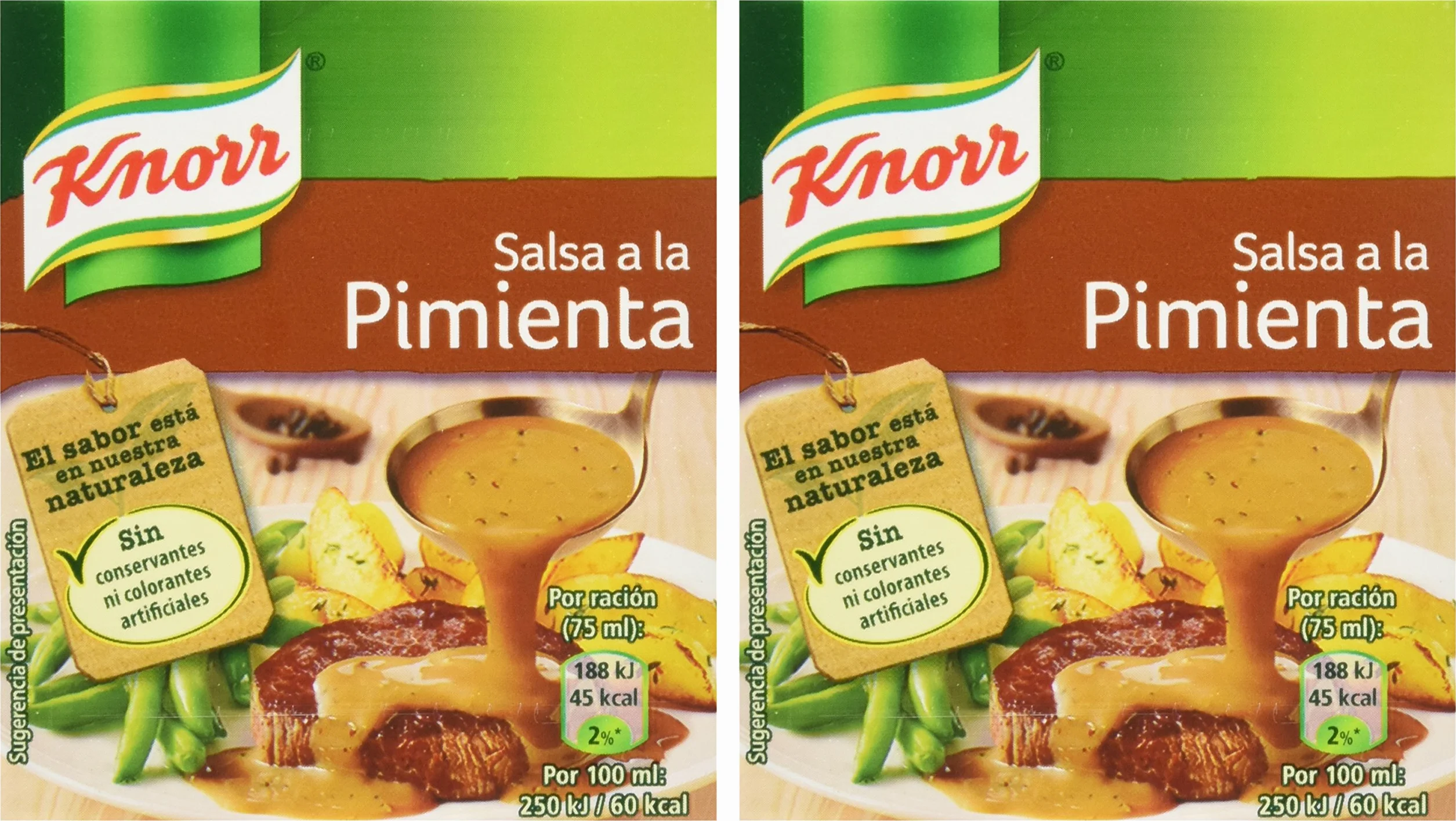 Knorr - Salsa Brick A La Pimienta, 300 ml - [Pack de 2]