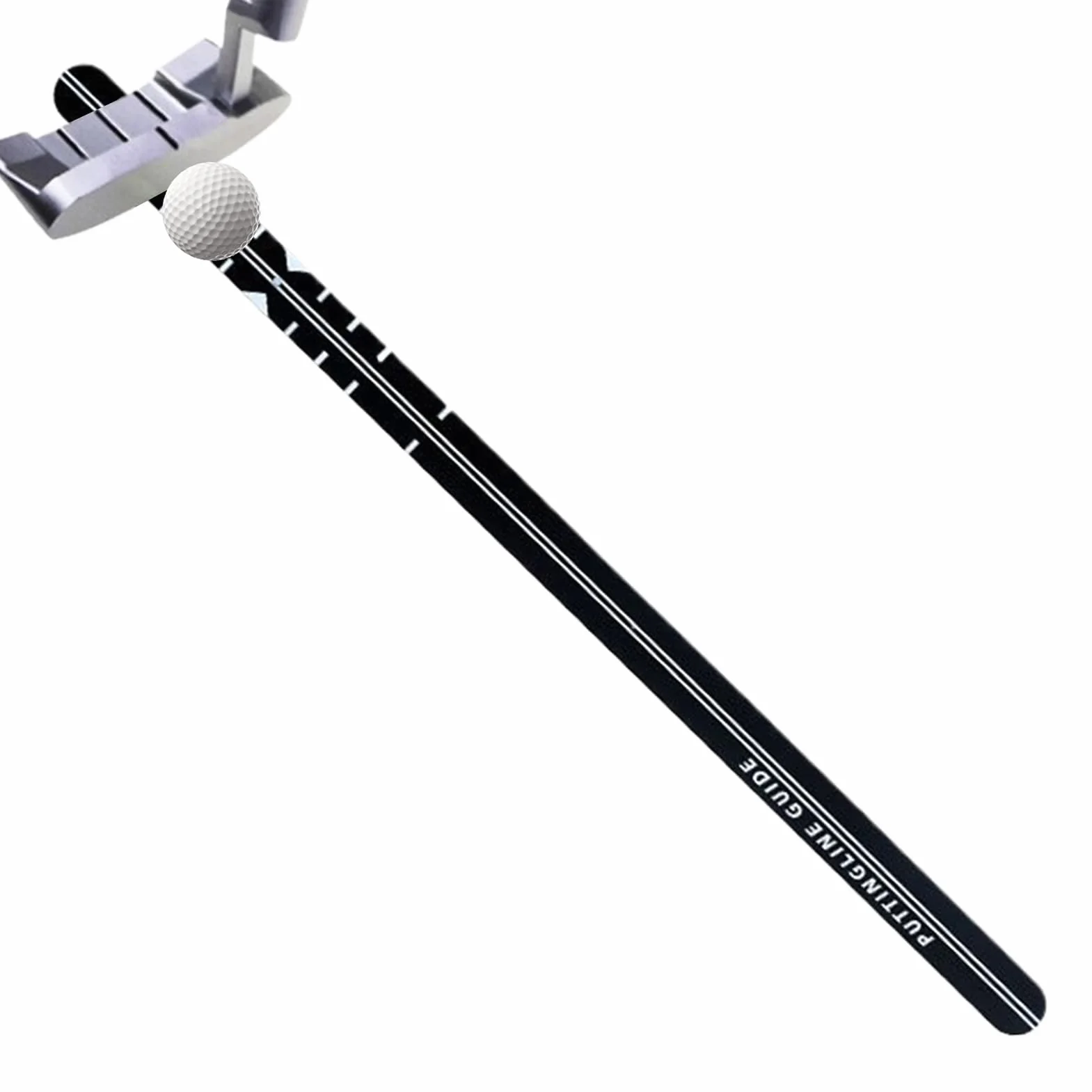 Piccello Guide Ruler 35.43x1.57x1.57 Golf Putter Alignment Rail Práctica portátil