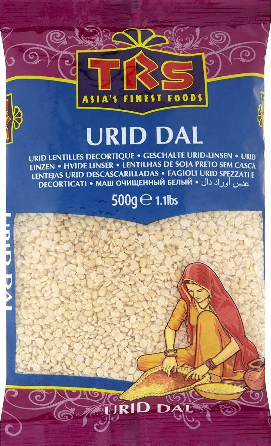 TRS Urid Dal 500g lentejas de Urid