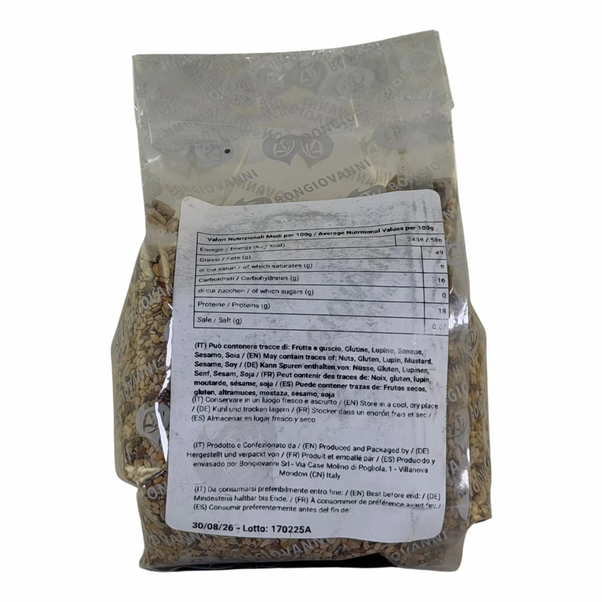Bongiovanni Bontà Naturali MixSeeds Mezcla de 7 Semillas Oleaginosas, 500 g