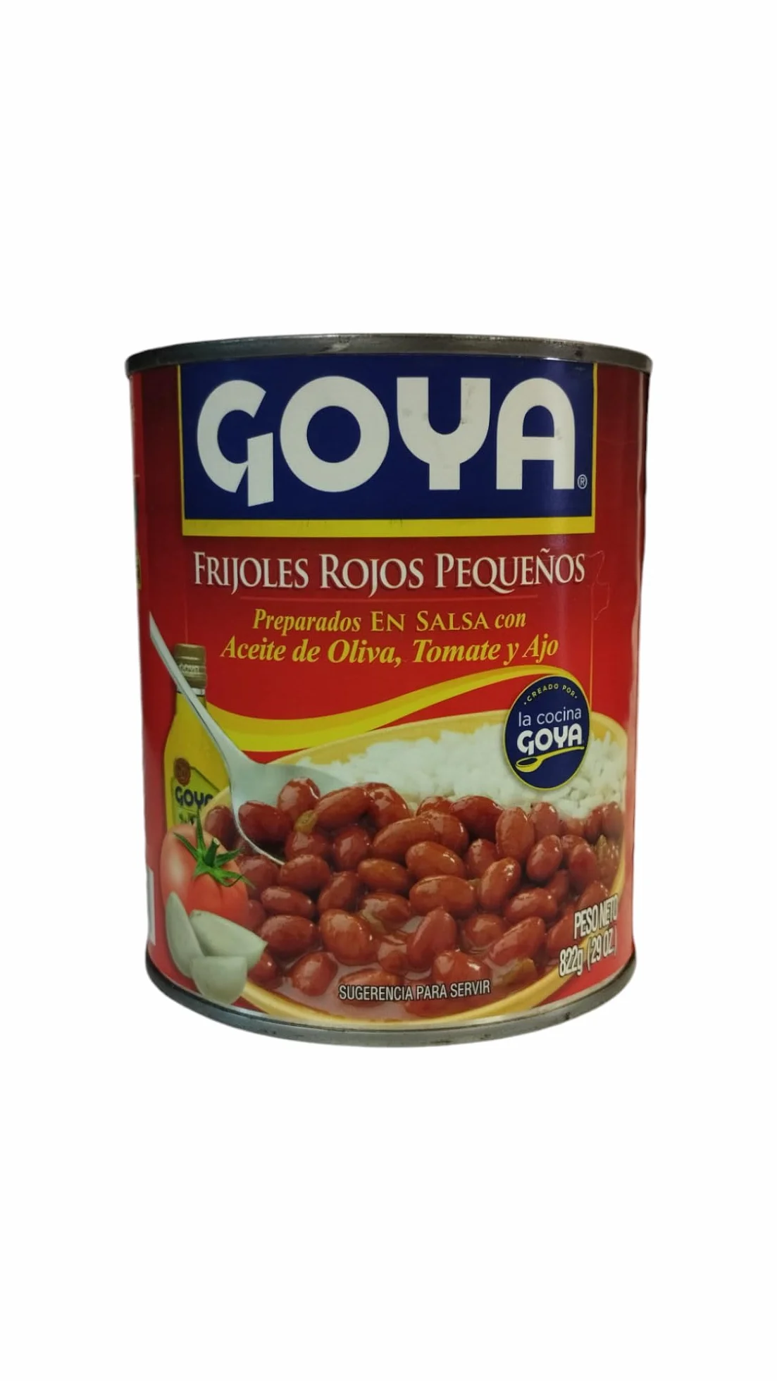 FRIJOLES ROJOS PEQUEÑOS - GOYA - Preparados con aceite de oliva, tomate y Ajo - LATA -822G