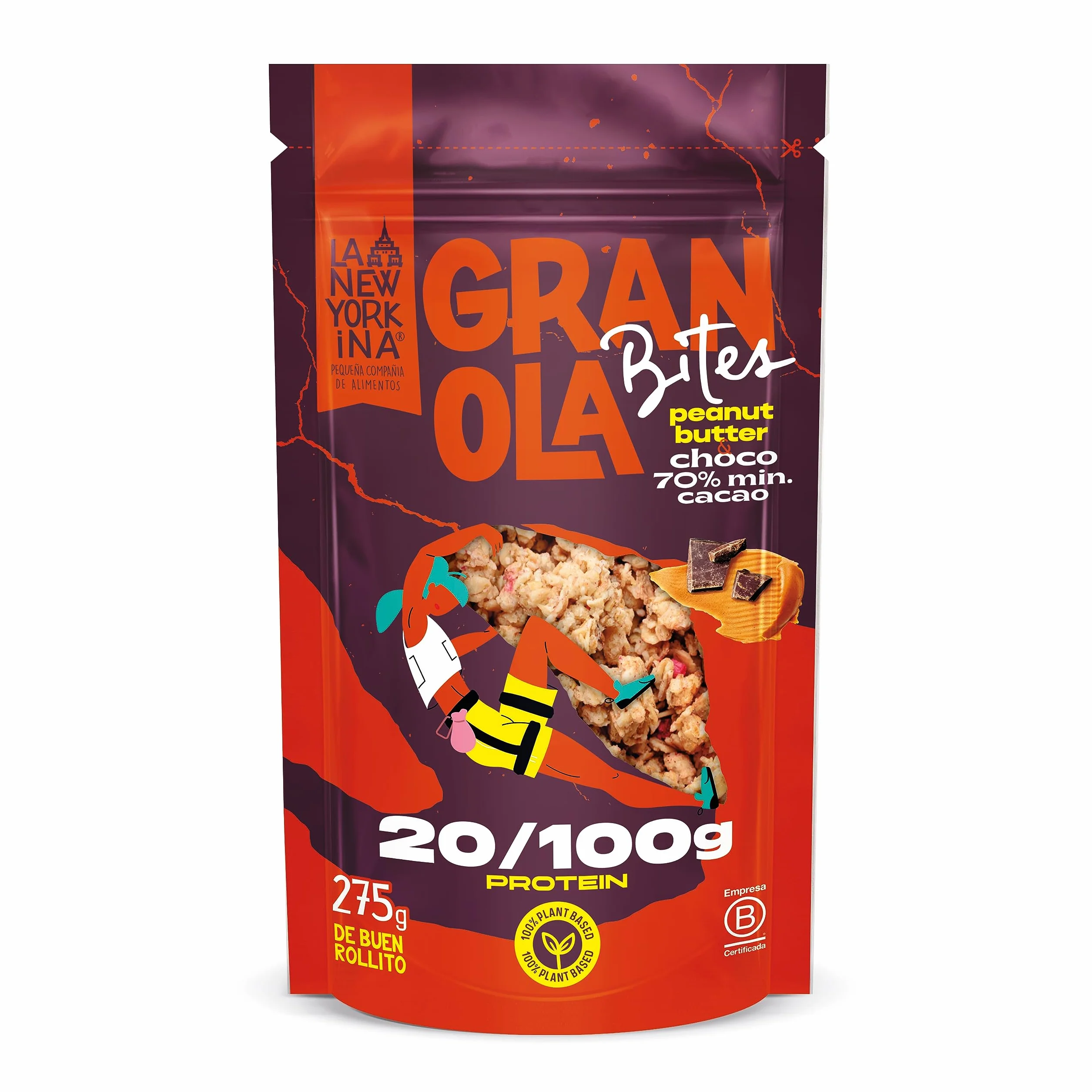 Granola Peanut Butter Chocolate LA NEWYORKINA BITES 22% Chocolate 70% Cacao 275g