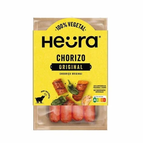 Heura Chorizo vegano 216g 100% Vegetales Sin Gluten Plant Based Sin Soja Pack de 2