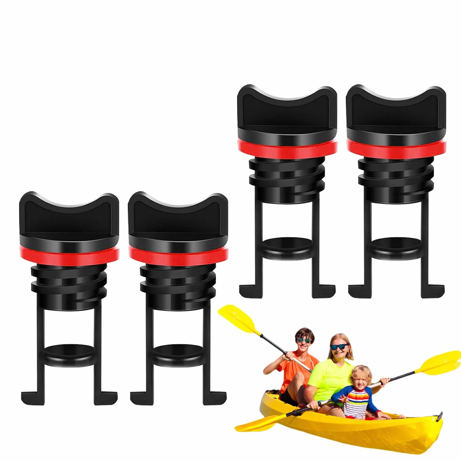 Tapón de drenaje para kayak, juego de 4 piezas, repuesto para canoas, balsas, barcos