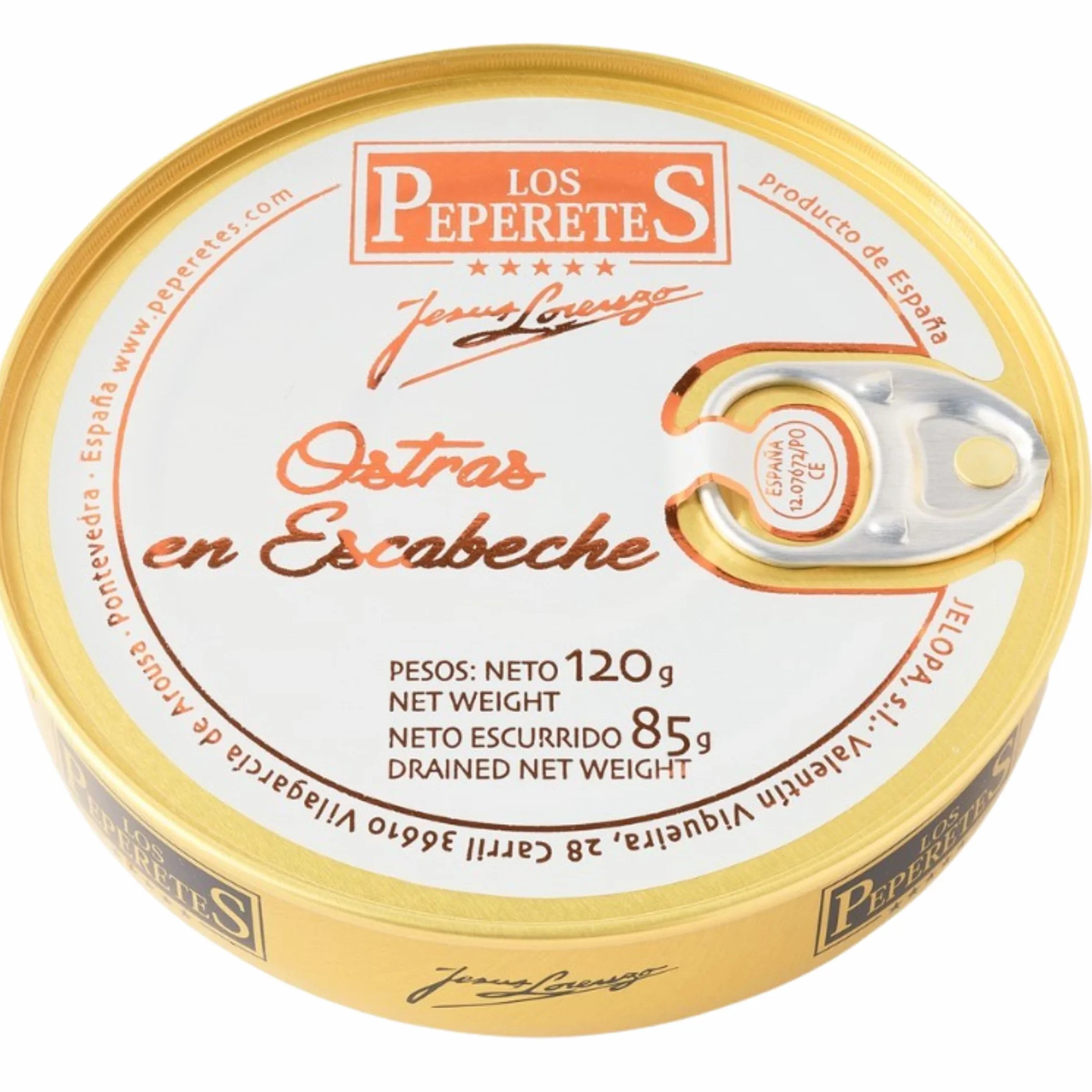 Ostras en Escabeche Los Peperetes – Conserva Gourmet Premium | Marisco Artesanal de Galicia | Receta Tradicional | Lata de Lujo Exclusiva