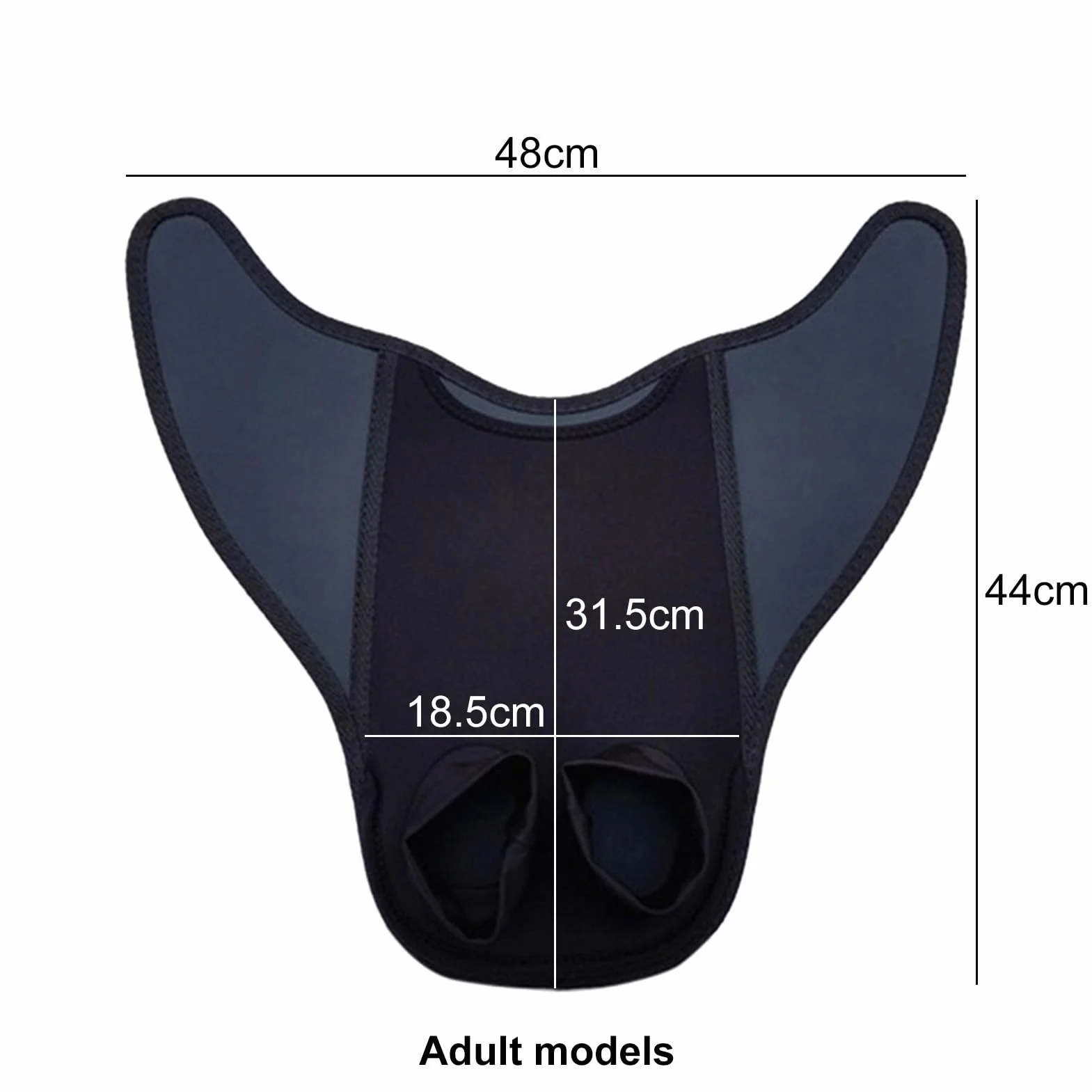 Aletas De Natación Piscina 48x44cm Sirena Para Adultos Ajustable Monoalina Entrenamiento Buceo Profesional