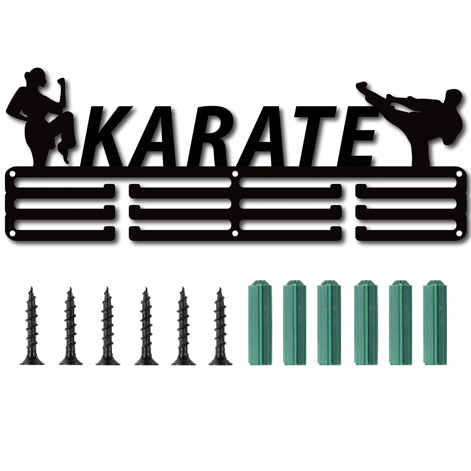 CREATCABIN Porta Medallas de Pared Soporte para Exhibición de Medallas Titular Medalla Atleta Karate Corredores Hogar Más de 60