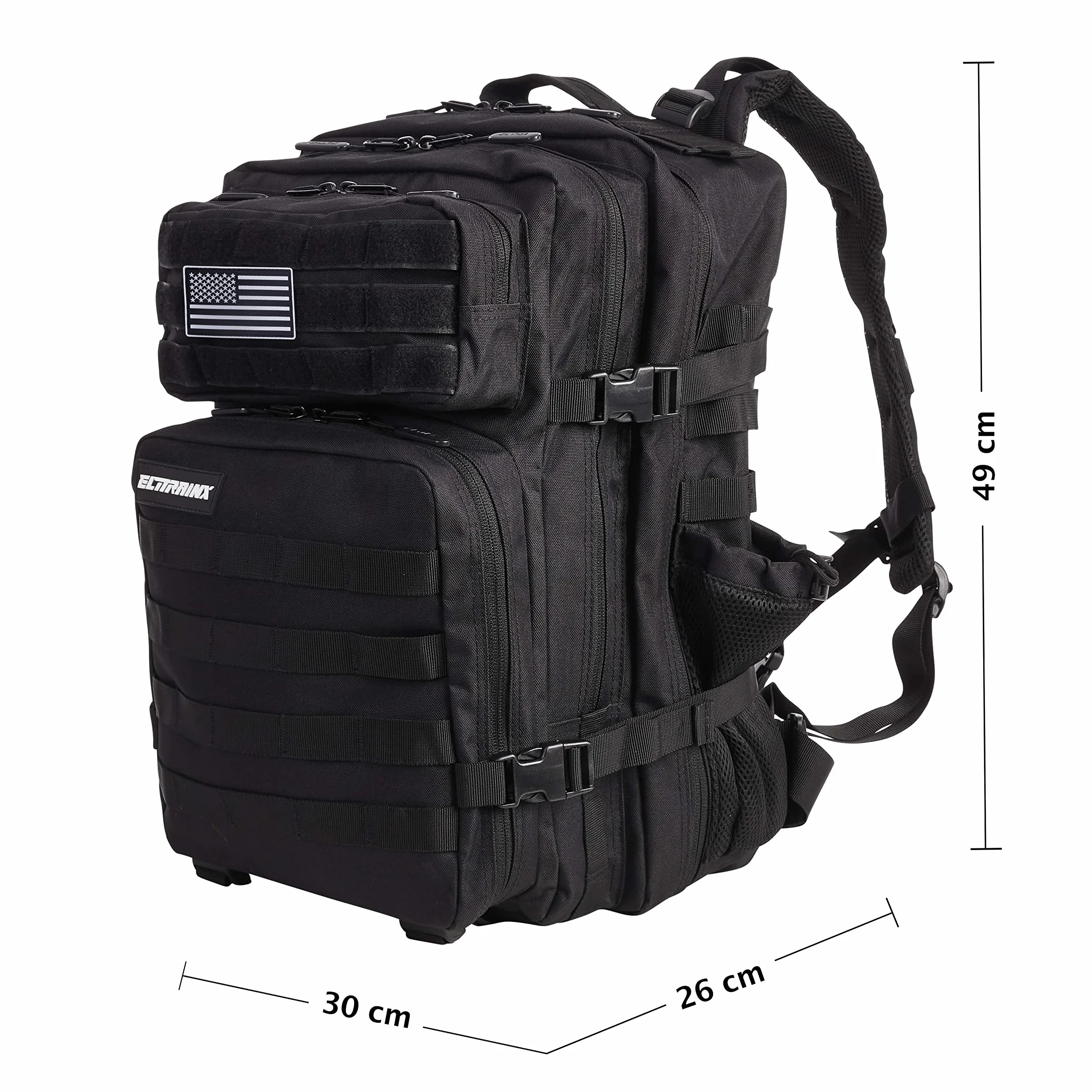 ELITRAINX Mochila Táctica 45L Oxford 1000D Repelente al Agua