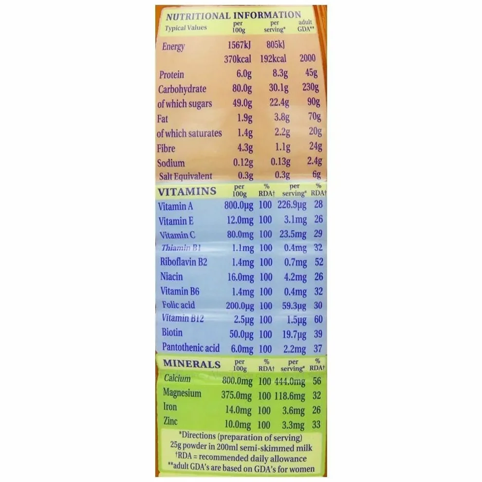 Ovaltine 800 g Paquete original de 6