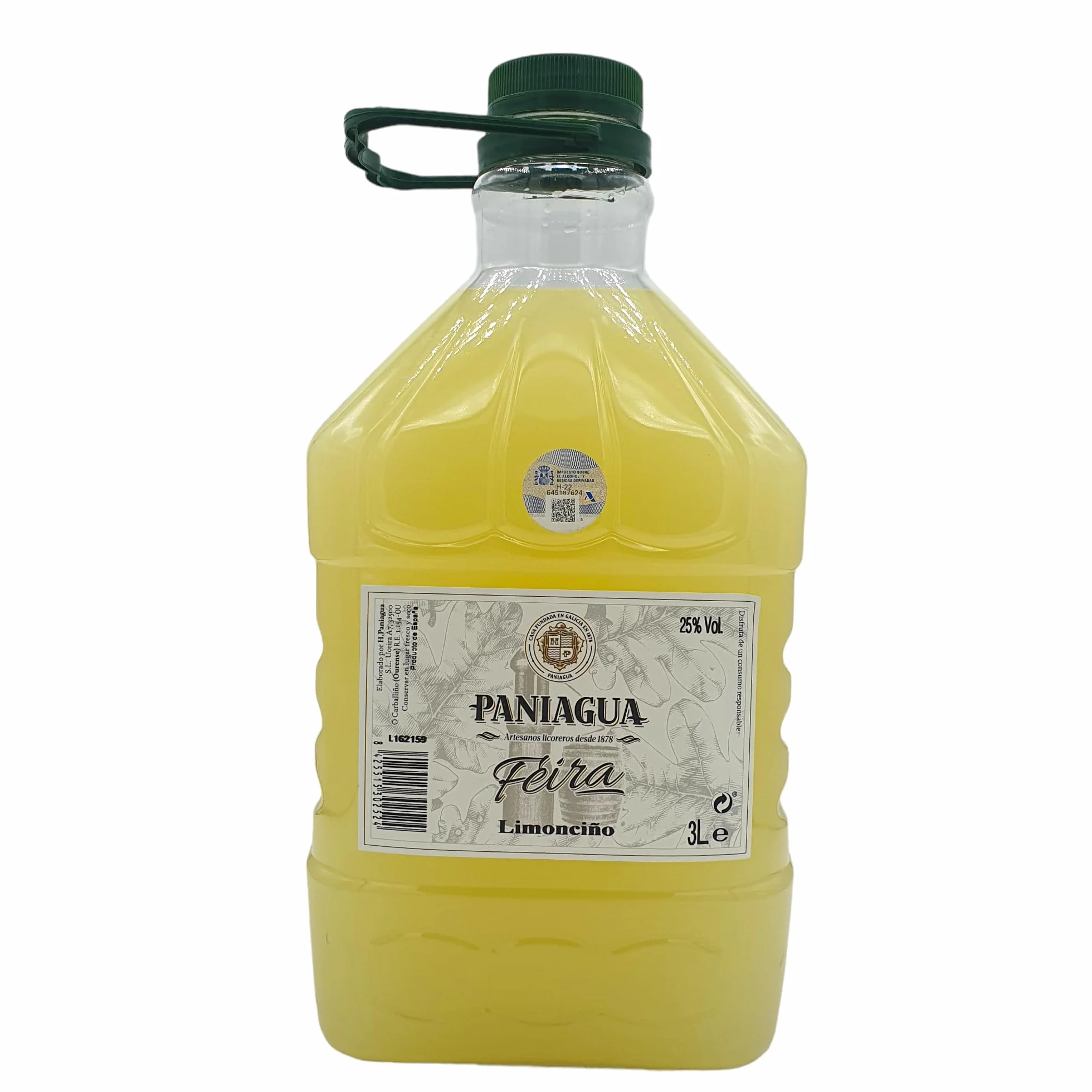 Limonciño Paniagua Garrafa Pet 3 Litros Limoncello Gallego Artesano