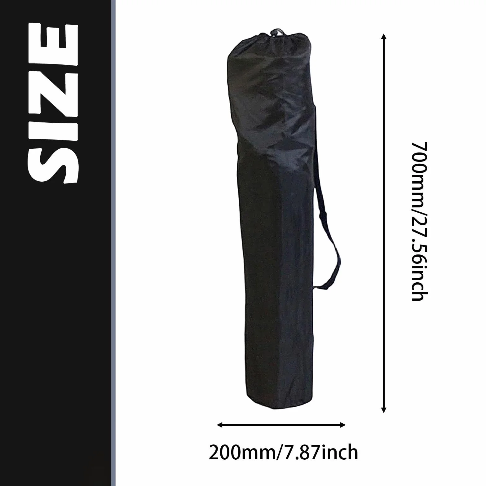 Bolsa de Transporte para Silla de Camping Funda Repuesto Almacenaje Portátil Costuras Reforzadas Pesca Caza Negro