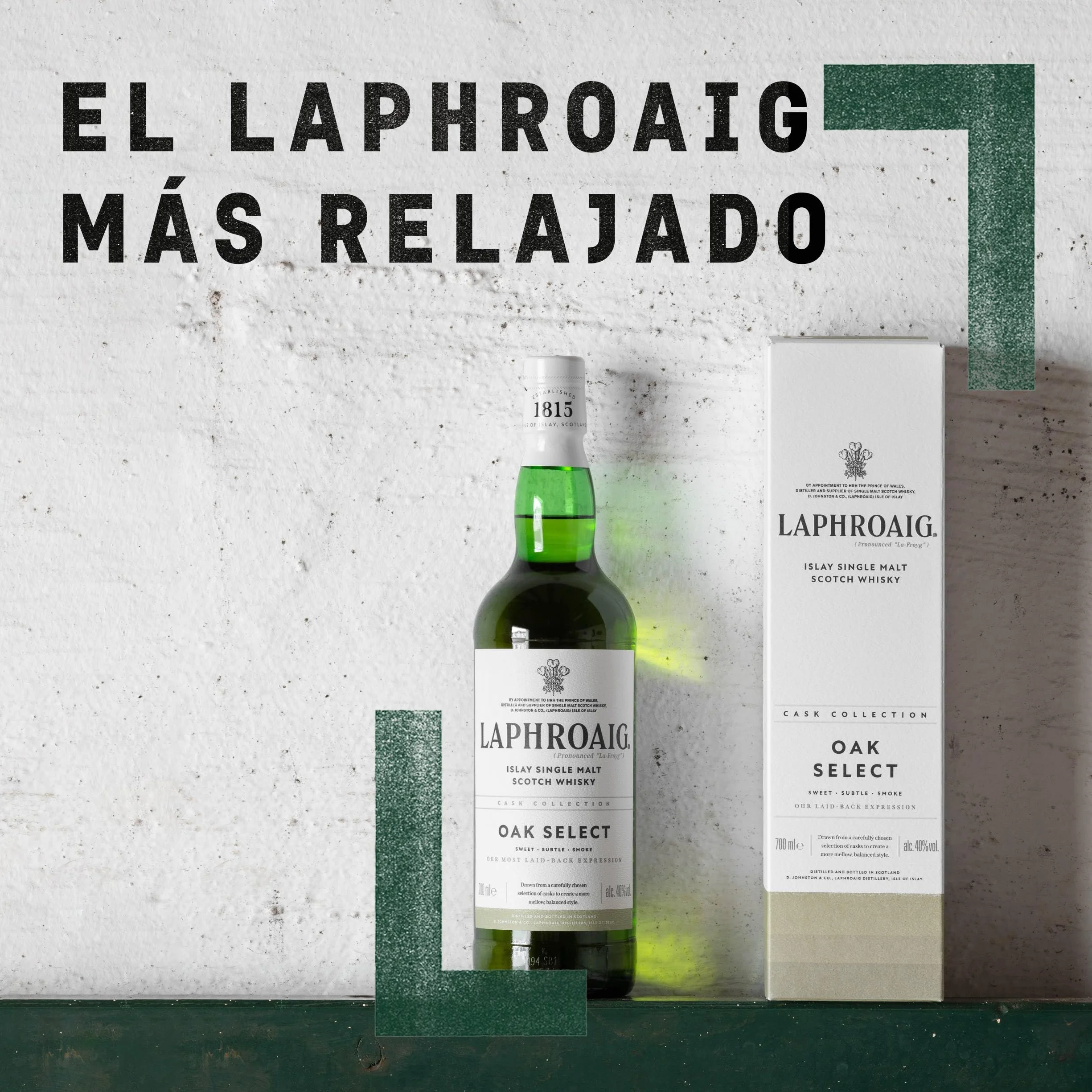 Laphroaig Oak Select Whisky Escocés Islay Single Malt 700ml