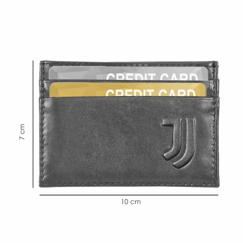 JUVENTUS Set de regalo cinturón piel tarjetero crédito caja oficial negro accesorios hombre
