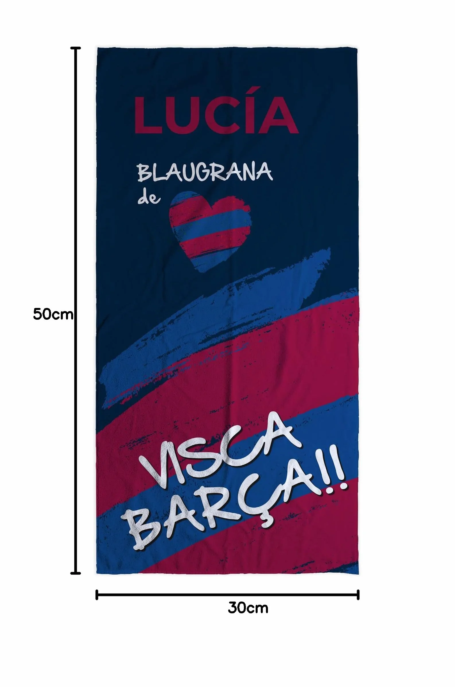 LolaPix Toalla Barcelona Personalizada Futbol Playa Regalo Nombre