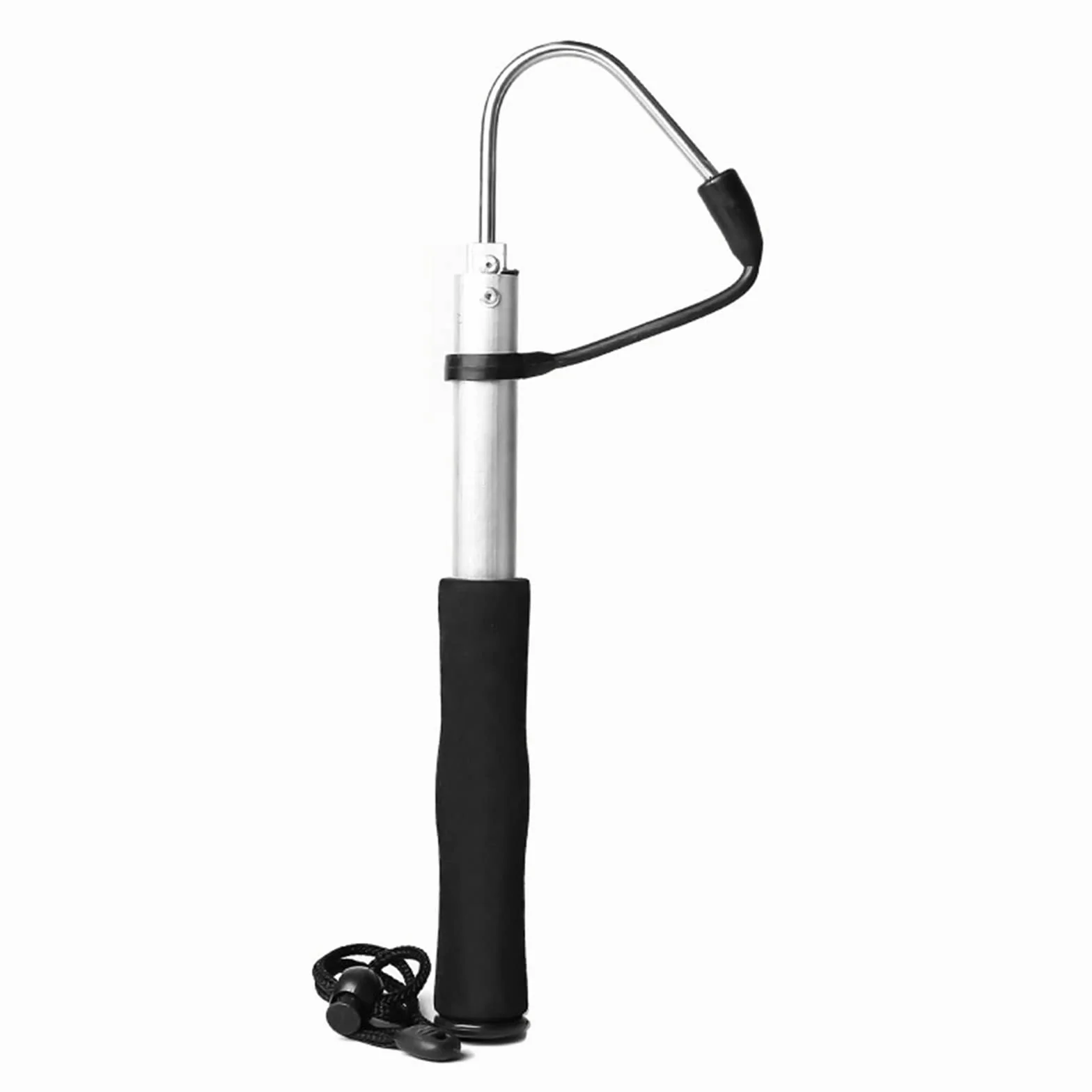 Varilla de fibra vidrio telescópica con agarre EVA y gancho acero M8 para pesca agua dulce salada