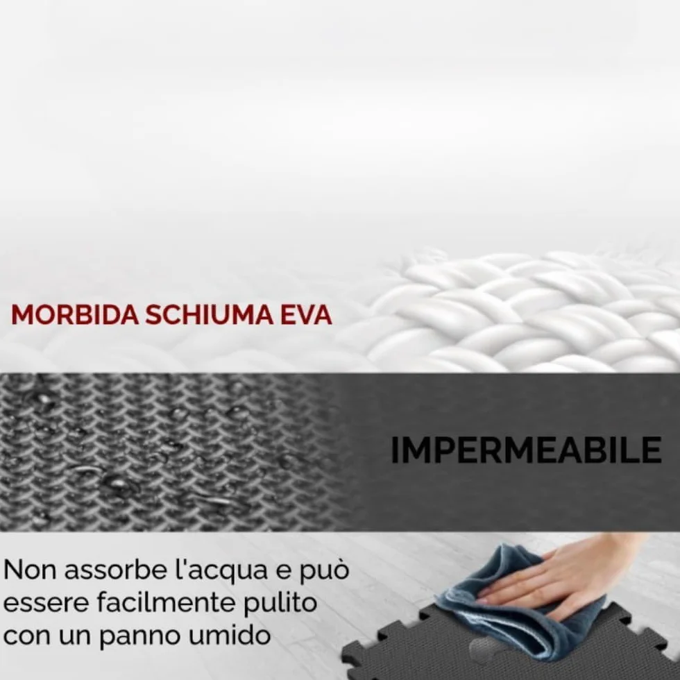Alfombra de goma para fitness antideslizante 60 x 60 cm con enganche tatami