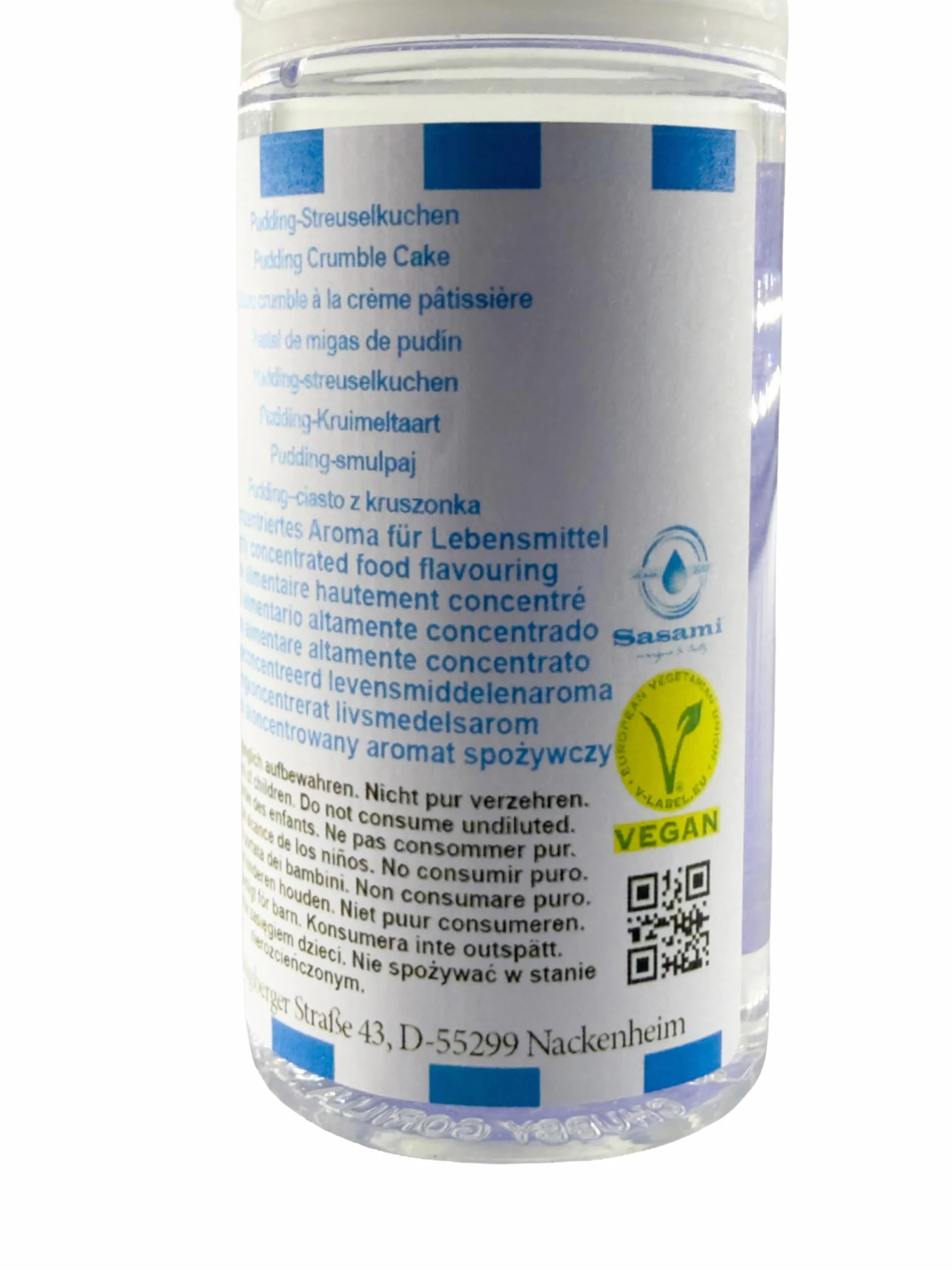 Pastel de migas de pudín aroma concentrado - Vegano - Sasami - 10ml