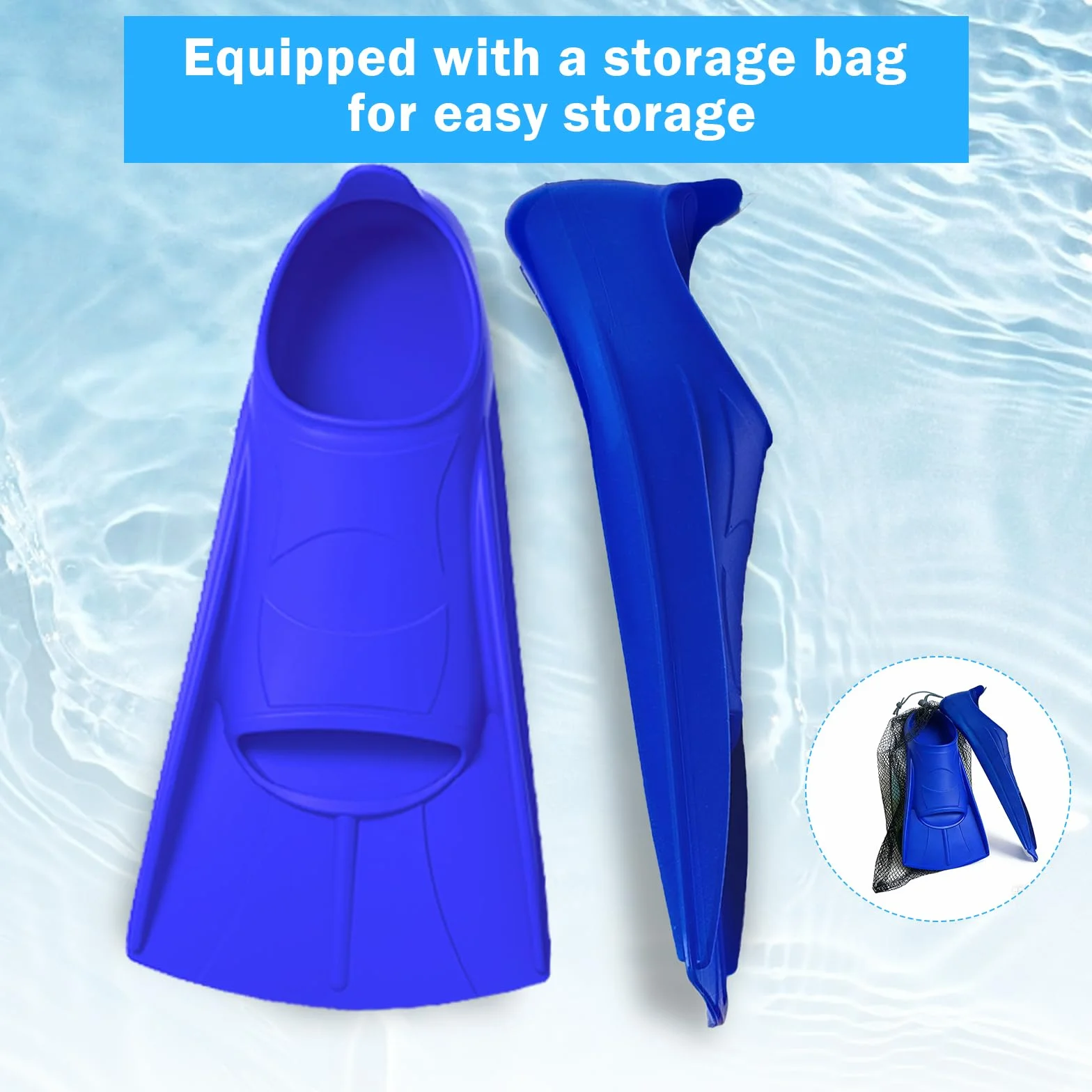 Aletas de Natación de Silicona para Niños, Cortas para Snorkel y Entrenamiento