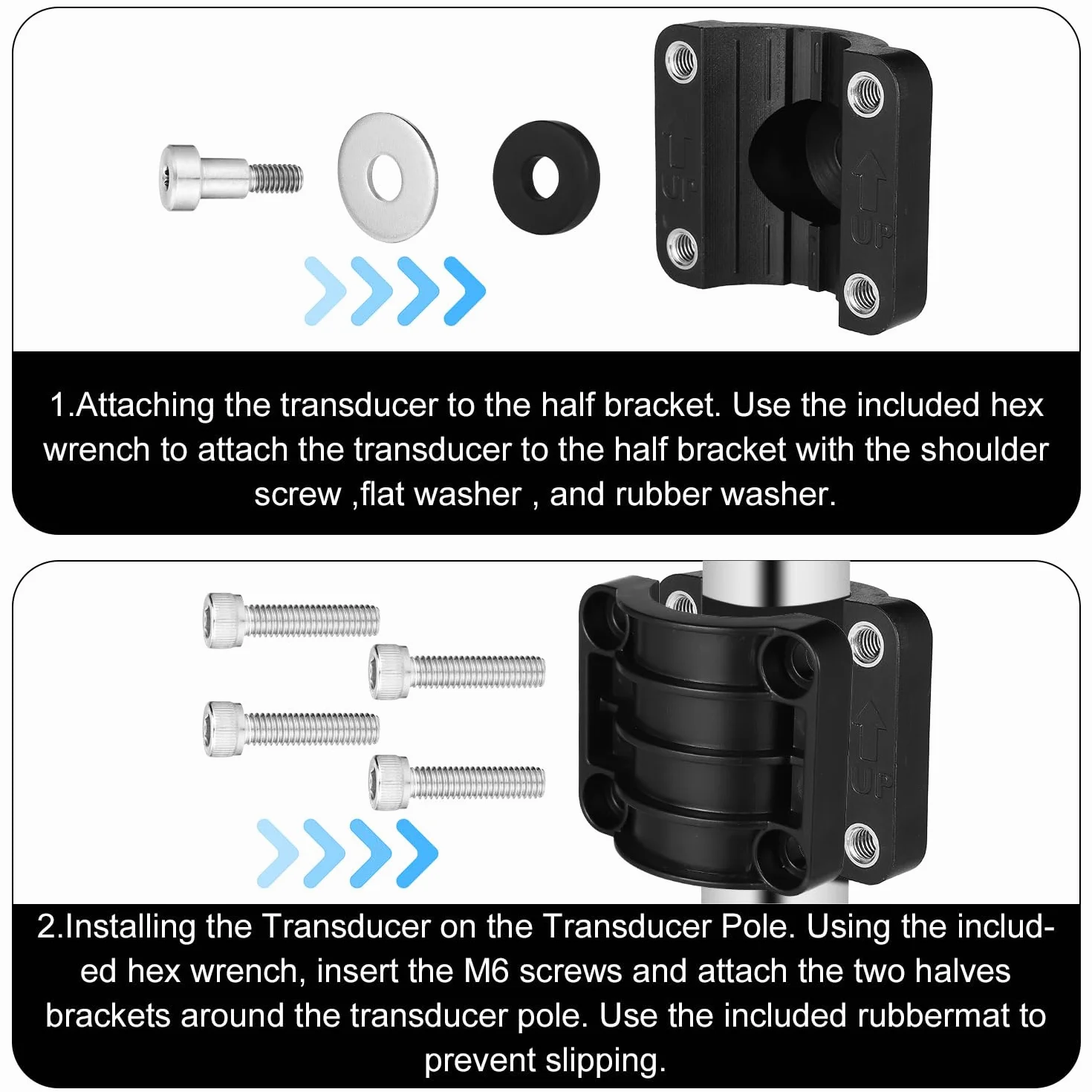 Accesorios de Montaje en Poste 0 Grados para Transductor Panoptix LVS32 LiveScope Plus LVS34